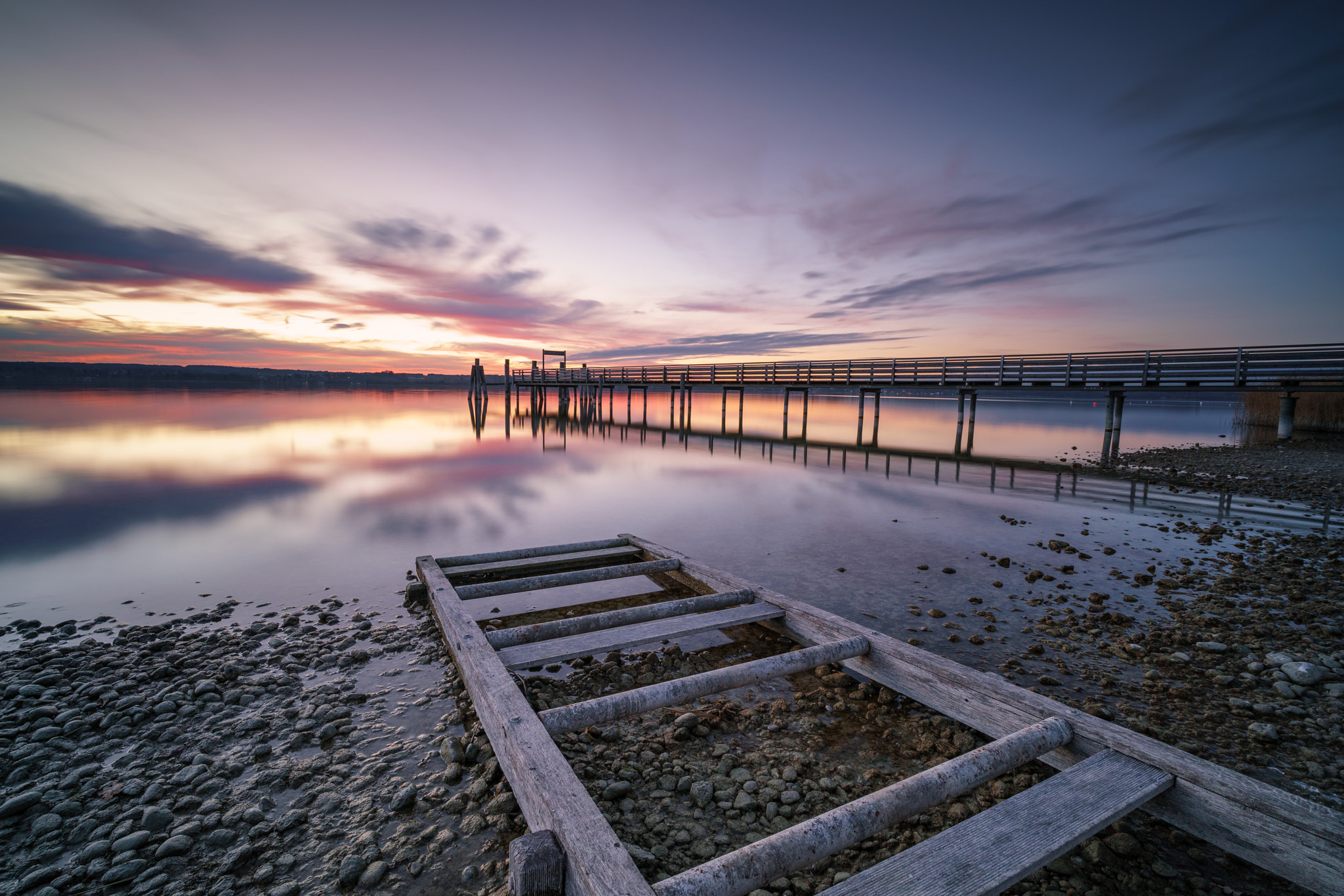 Sony a7R II + Voigtlander SUPER WIDE-HELIAR 15mm F4.5 III sample photo. Burning sky lake ammersee photography