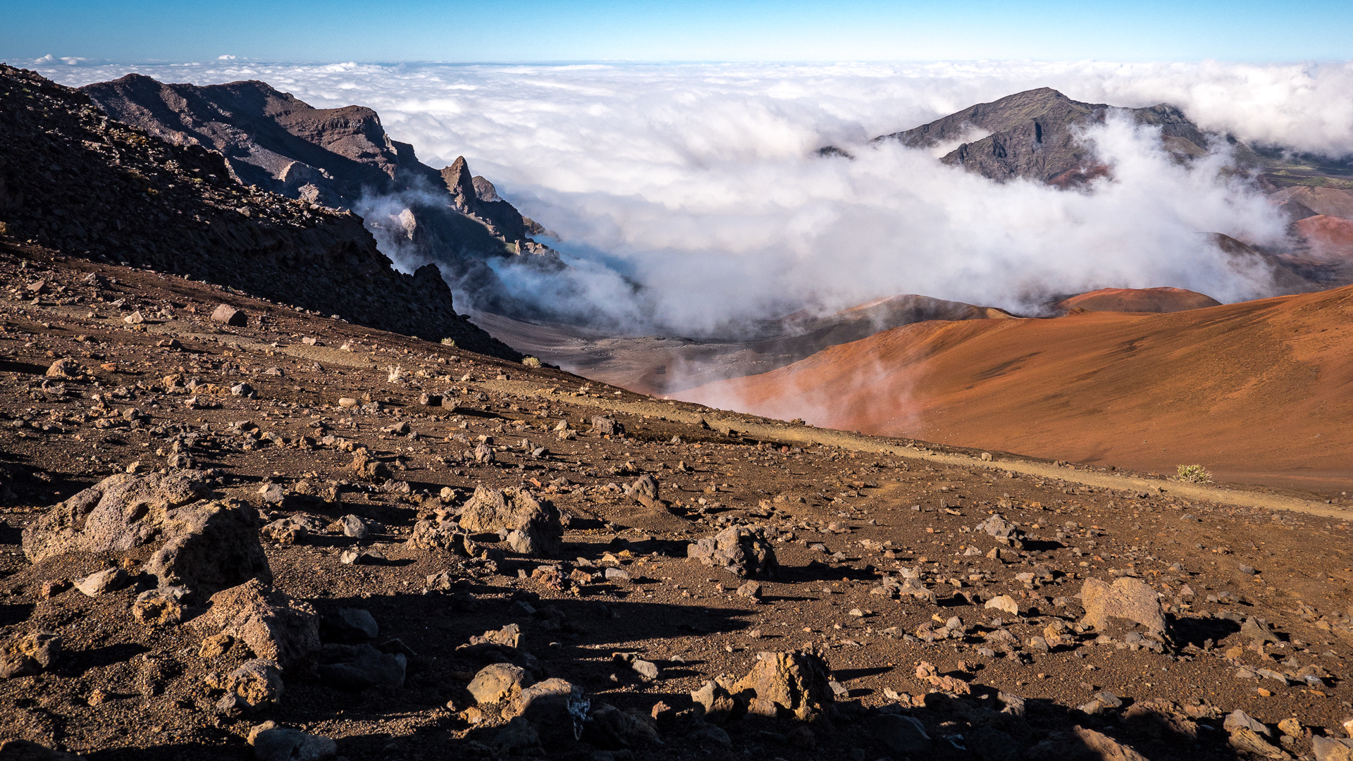 Panasonic Lumix G Vario 7-14mm F4 ASPH sample photo. Fog on haleakala photography