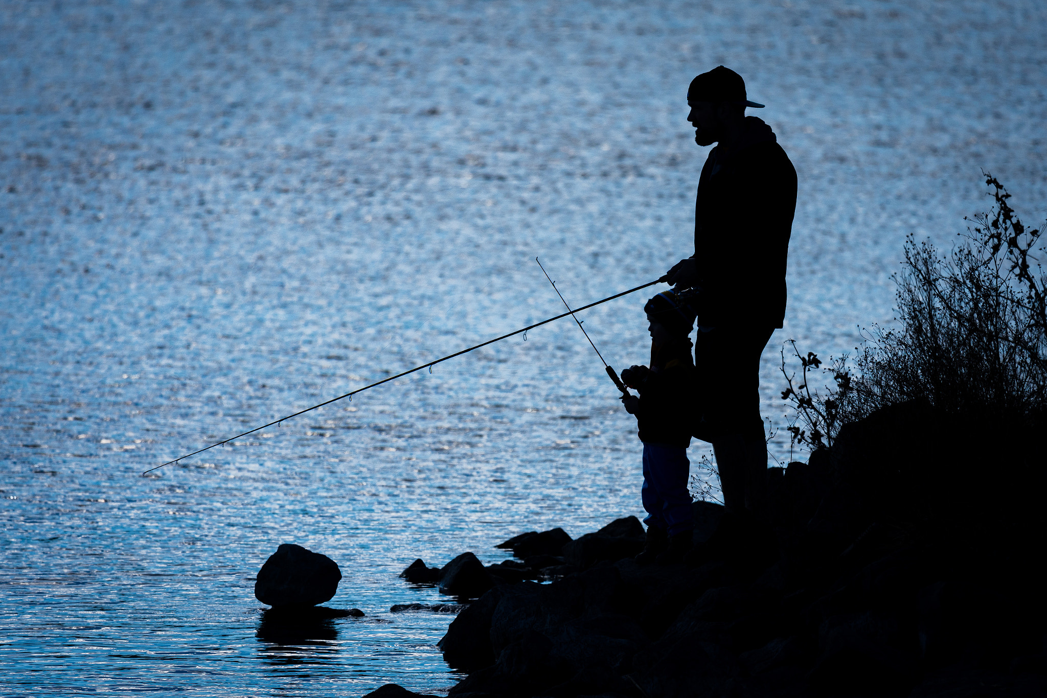Nikon Nikkor AF-S 300mm F4E PF ED VR sample photo. Evening fishing photography