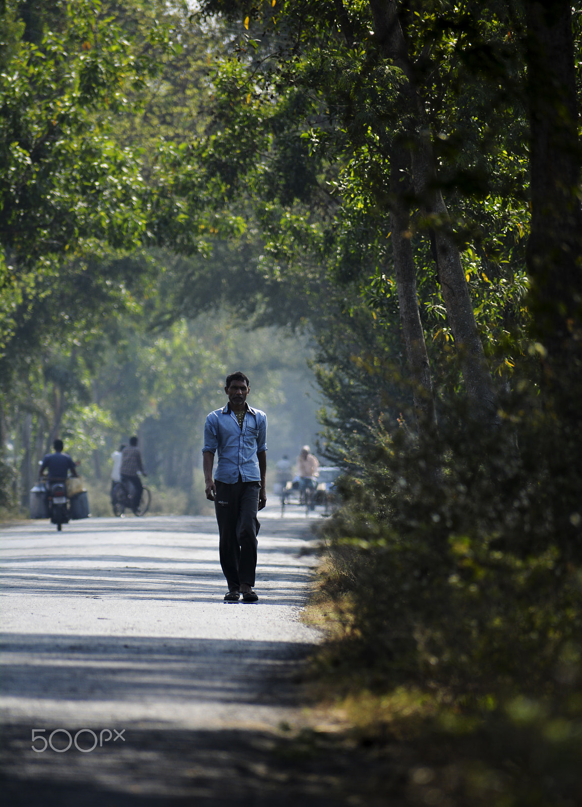 Nikon D5200 + Sigma 70-300mm F4-5.6 DG OS sample photo. Walking down the road photography