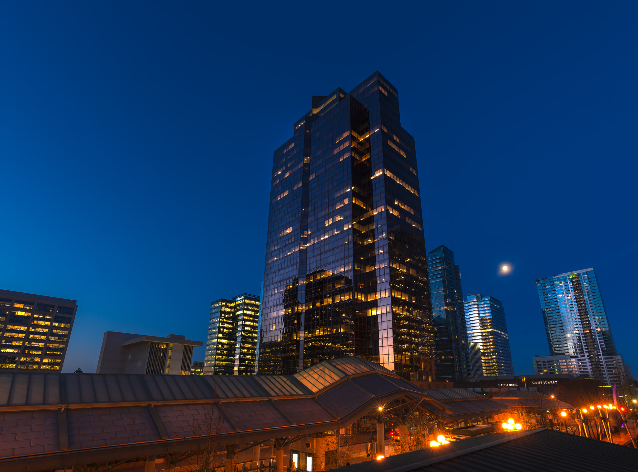 Nikon AF-S Nikkor 18-35mm F3.5-4.5G ED sample photo. Bellevue at blue hour photography