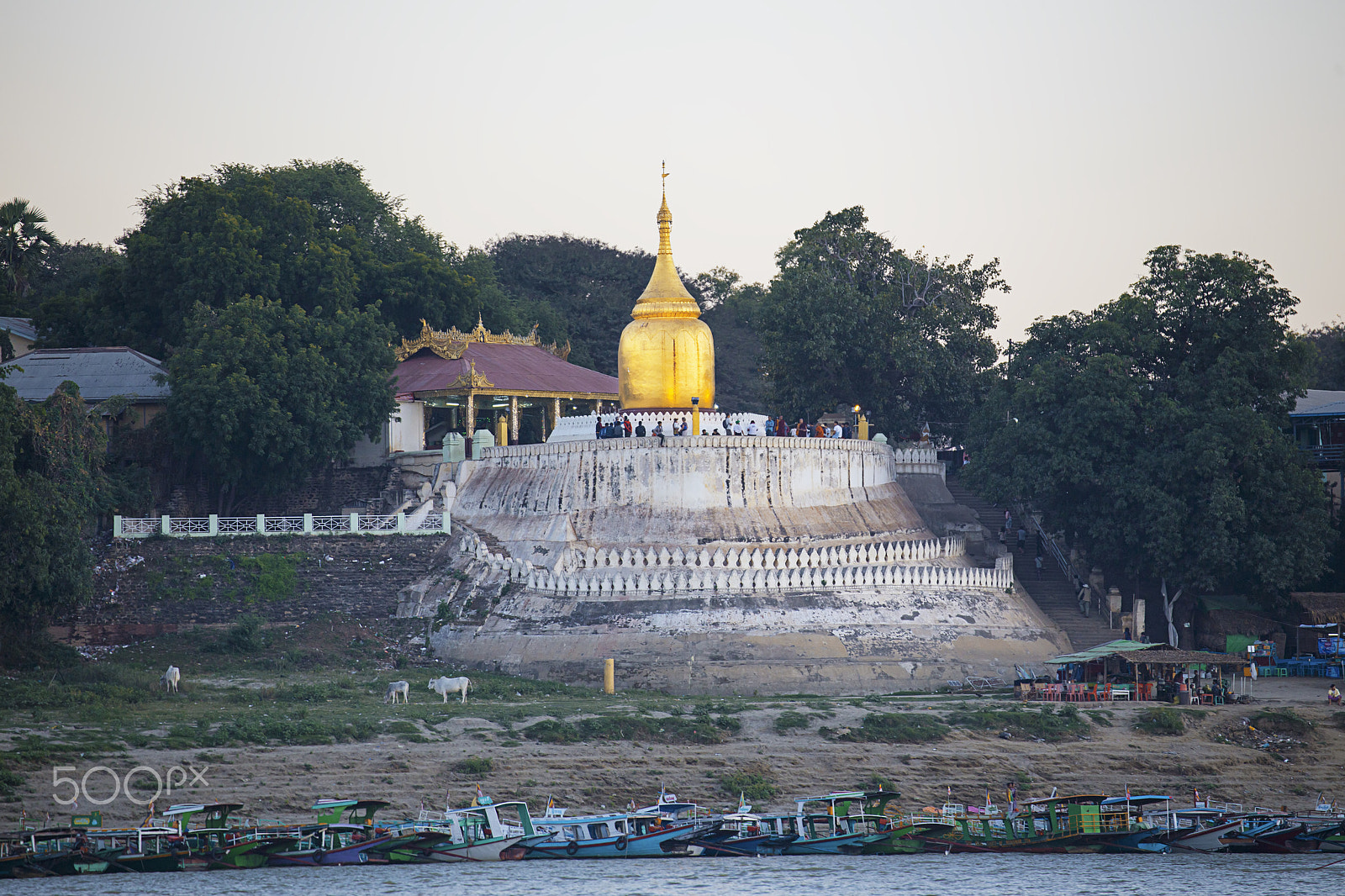 Canon EOS 6D + Tamron SP 35mm F1.8 Di VC USD sample photo. Boats and pagoda photography