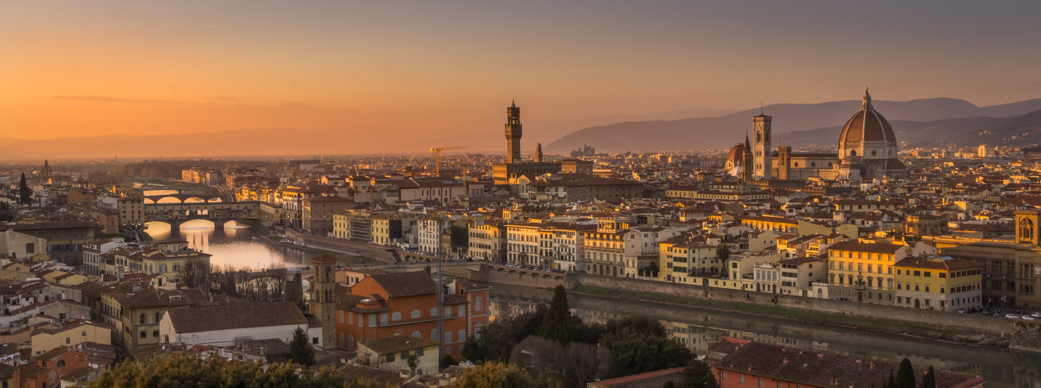 Sony a6000 + Sony E 18-55mm F3.5-5.6 OSS sample photo. Florence sunset photography