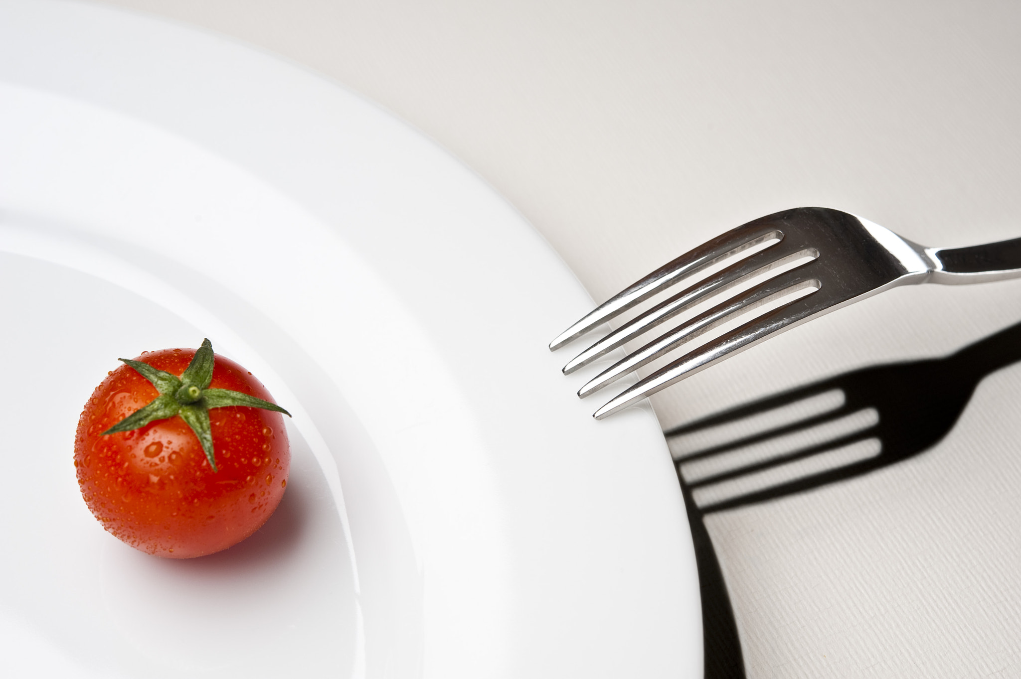 Nikon AF-S Micro-Nikkor 60mm F2.8G ED sample photo. Fork plate tomato photography