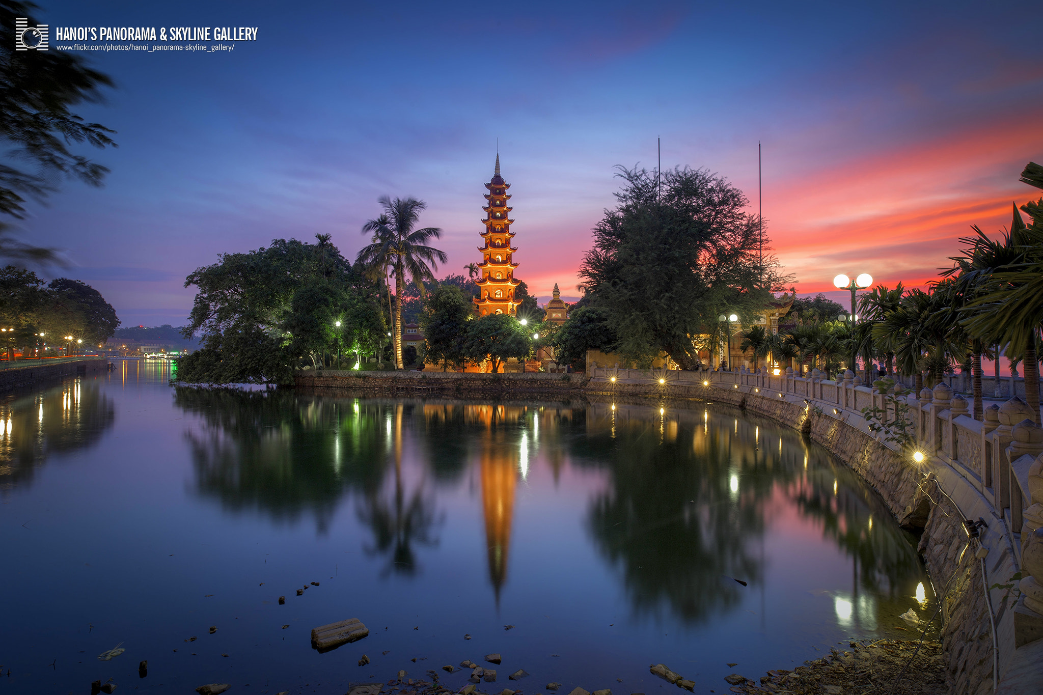 ZEISS Distagon T* 21mm F2.8 sample photo. Tran quoc pagoda in sunset - hanoi photography
