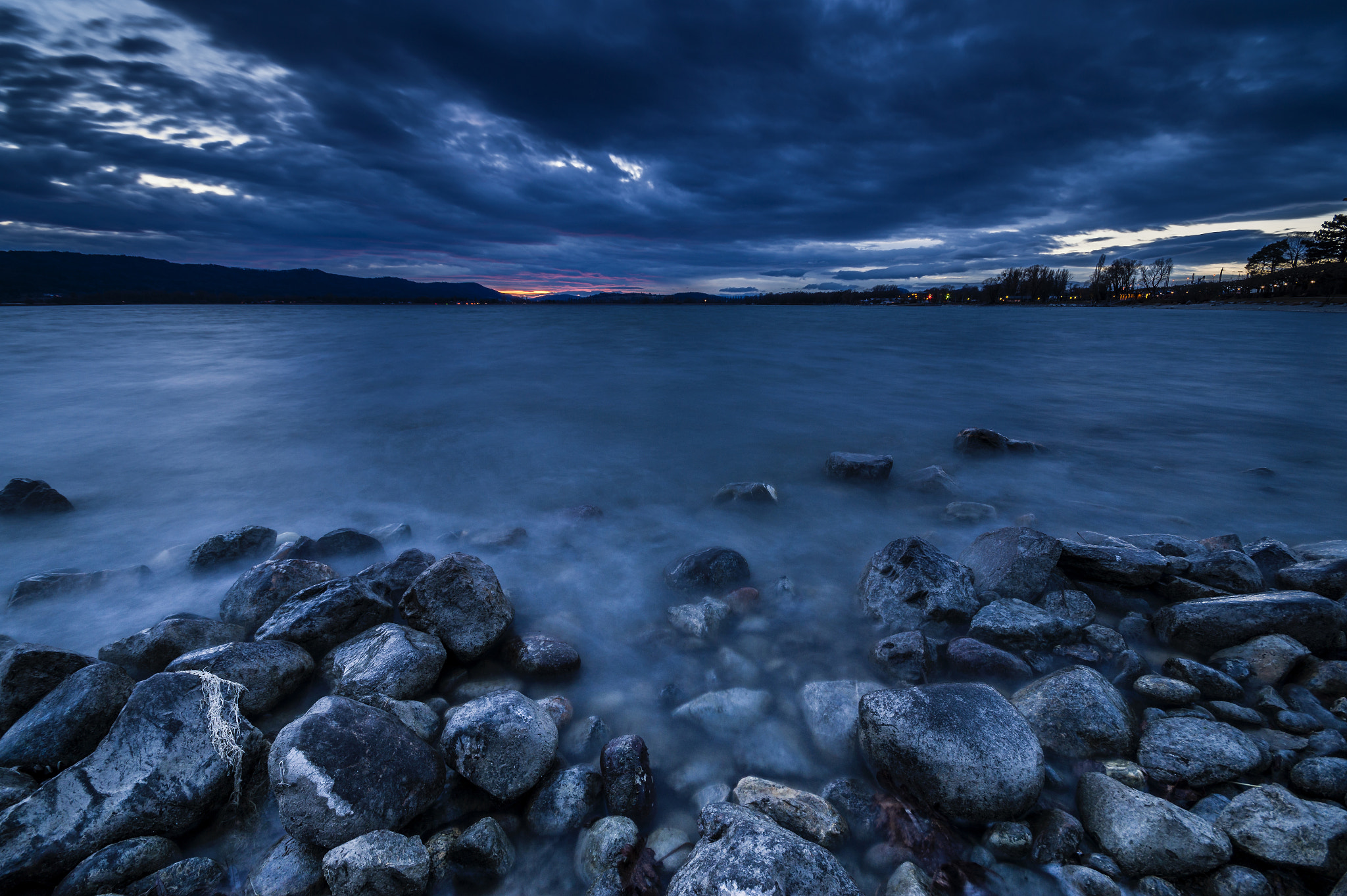 Sony SLT-A58 sample photo. Blue hour lake constance photography