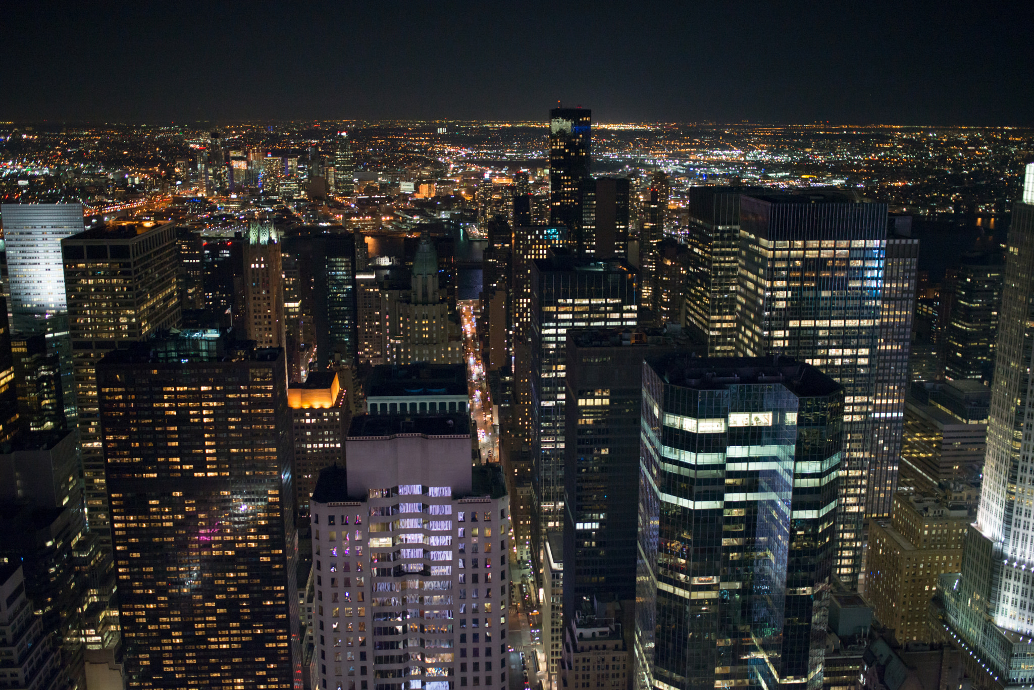 Nikon D600 + Sigma 35mm F1.4 DG HSM Art sample photo. Skyscrapers at night photography