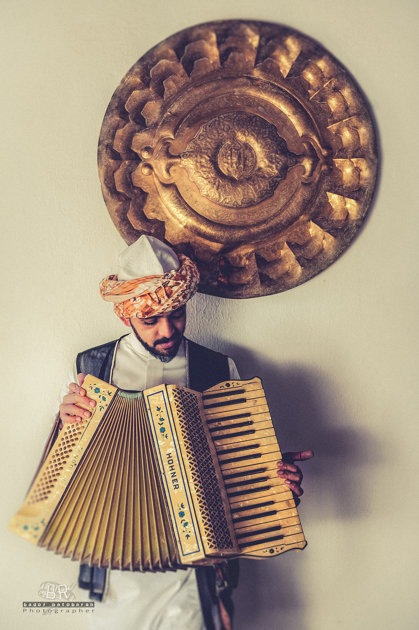 Nikon D3 sample photo. Accordion player photography