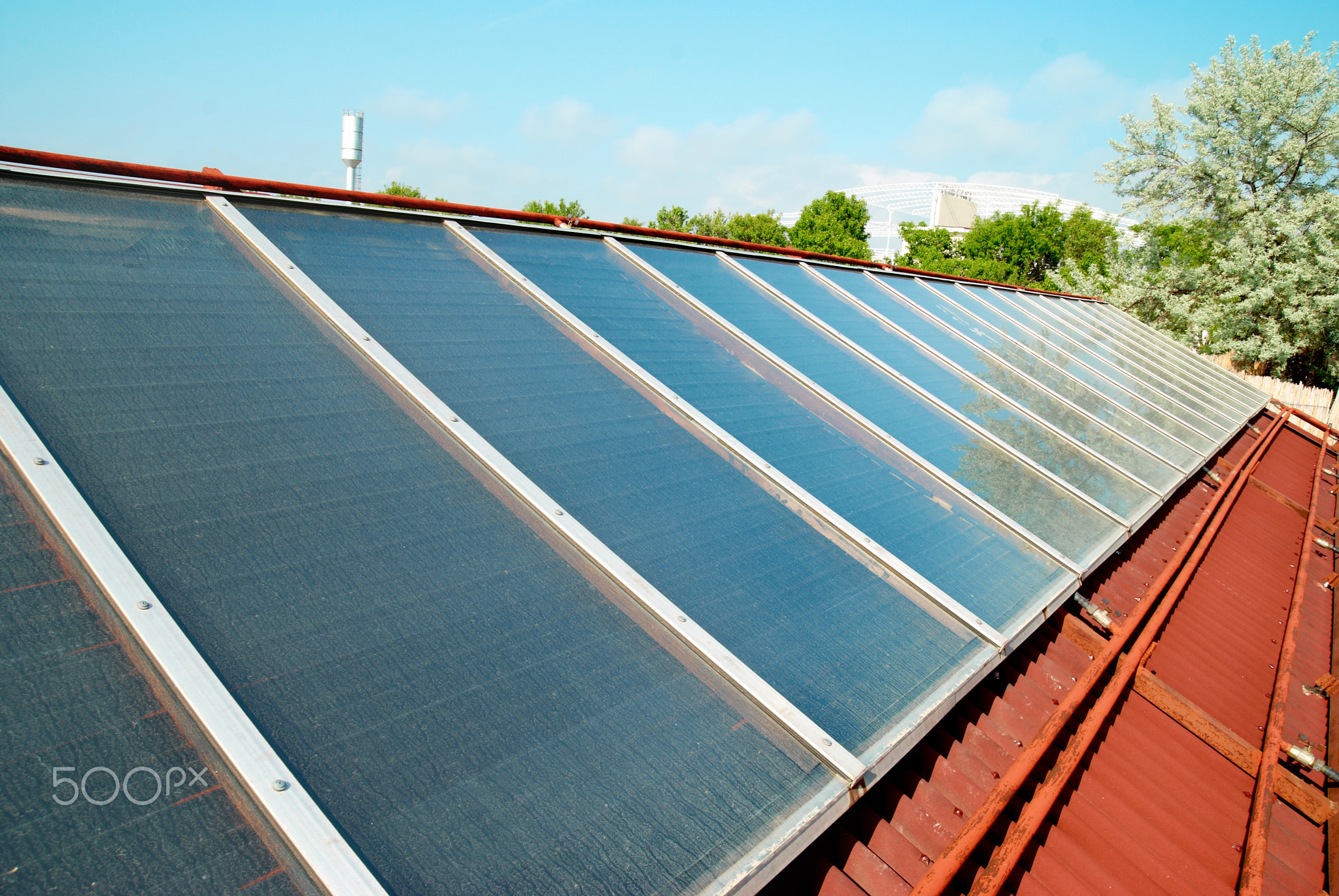 Solar system on the roof