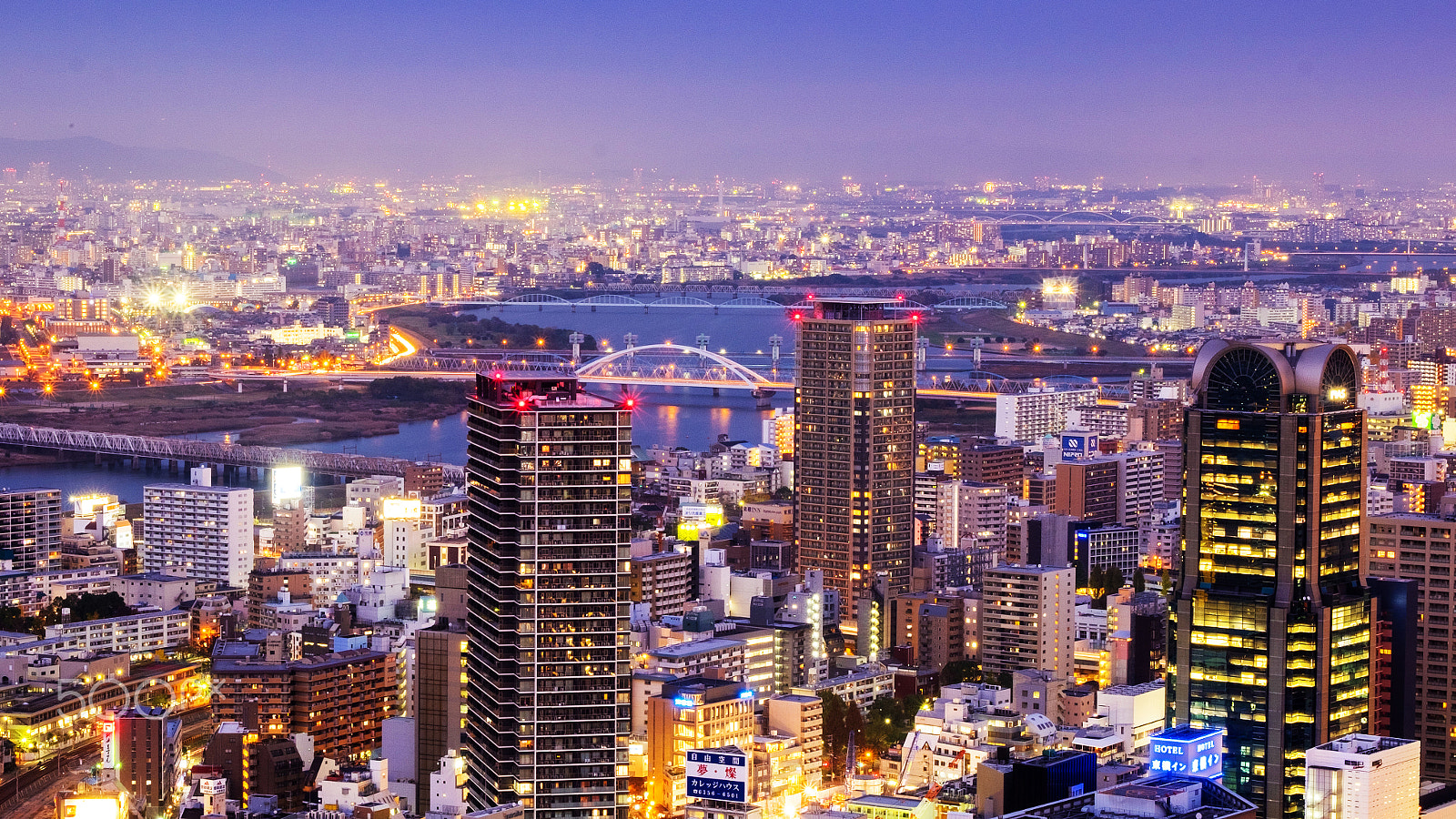 Fujifilm X-T1 + Fujifilm XF 50-140mm F2.8 R LM OIS WR sample photo. Osaka city from umeda sky building, japan #2 photography