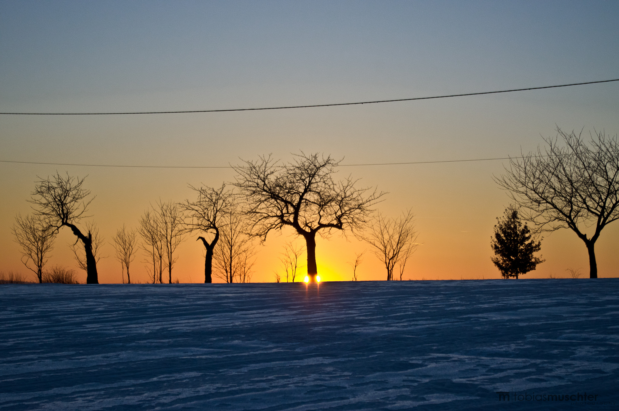 Pentax K-x sample photo. Sonnenuntergang im winter photography