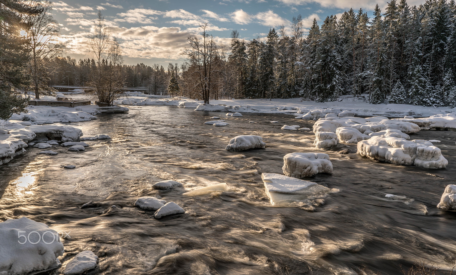 Sony a7R II sample photo. Winter morning in langinkoski photography