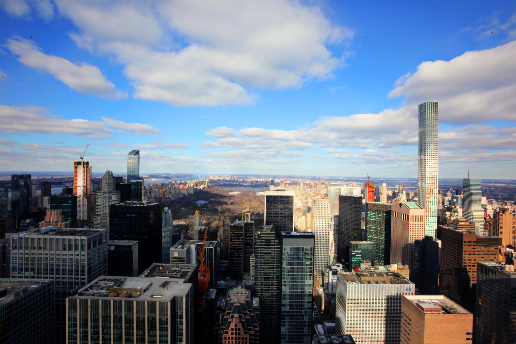 Canon EF 16-35mm F2.8L USM sample photo. Upper manhattan from top of the rock photography