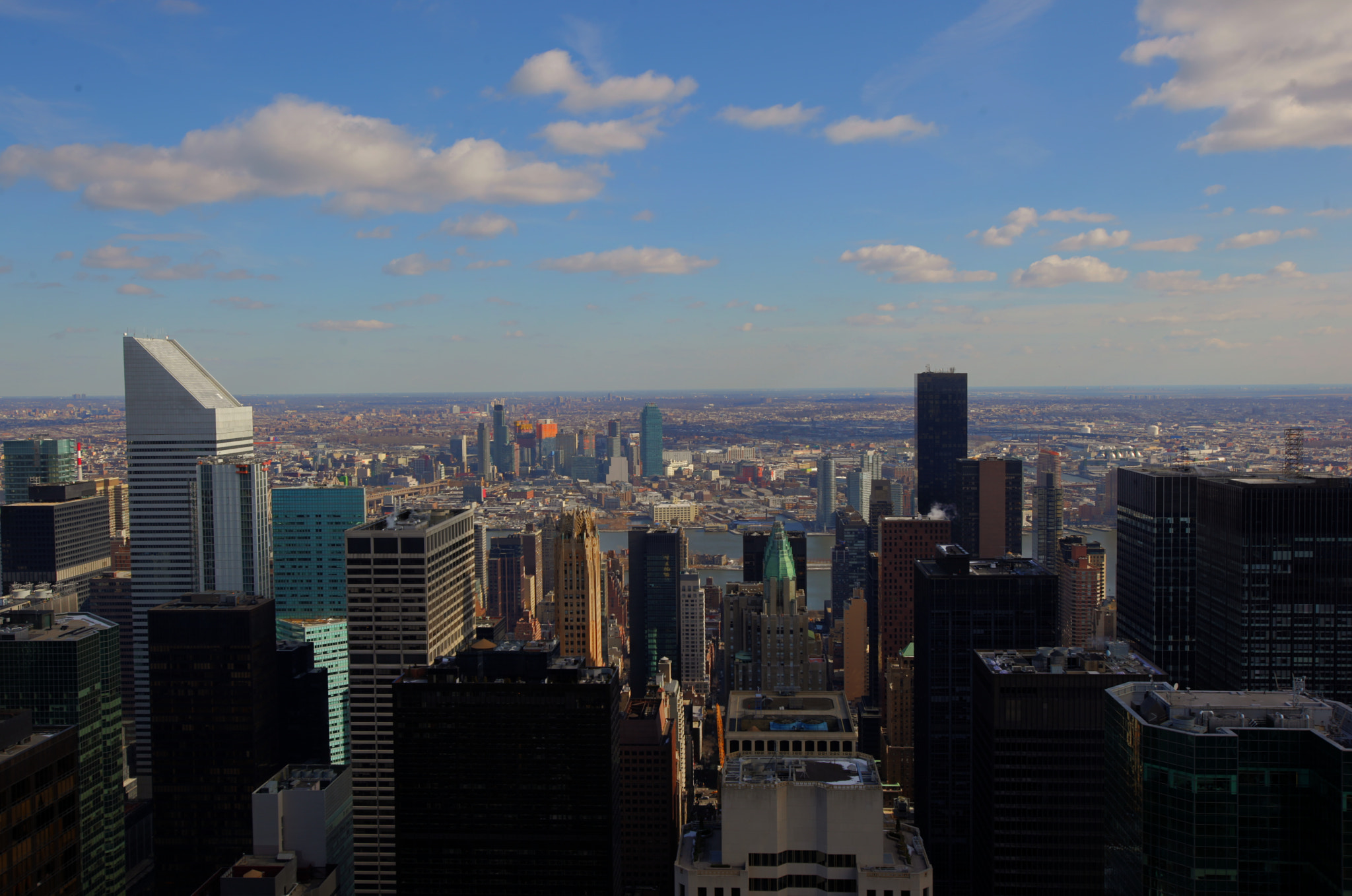 Canon EF 16-35mm F2.8L USM sample photo. East manhattan from top of the rock photography