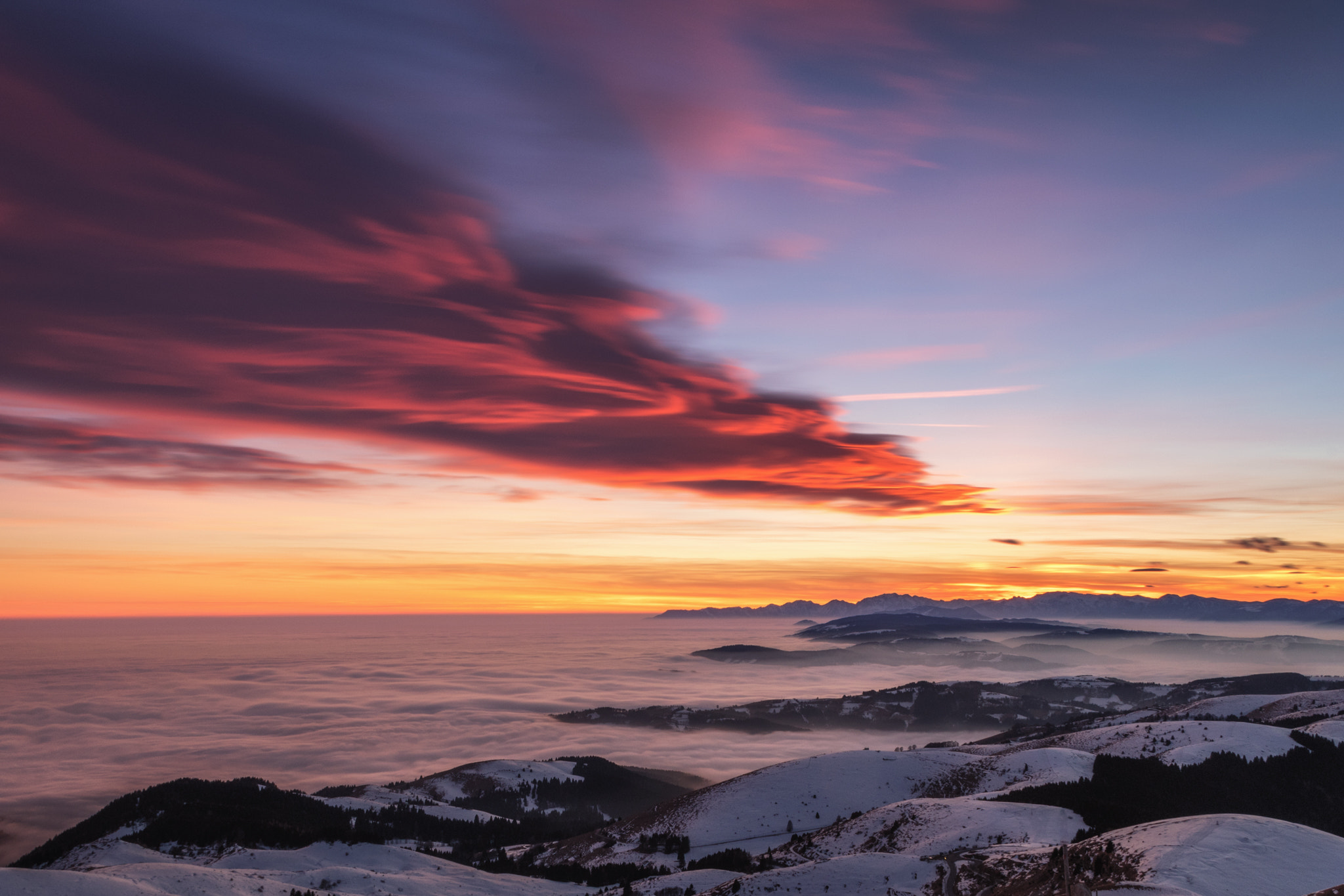 Pentax K-S2 sample photo. Sunset - monte grappa  photography
