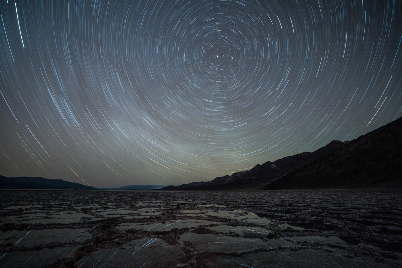 Sony a7R II sample photo. Star trail reflections on a windless night ii photography