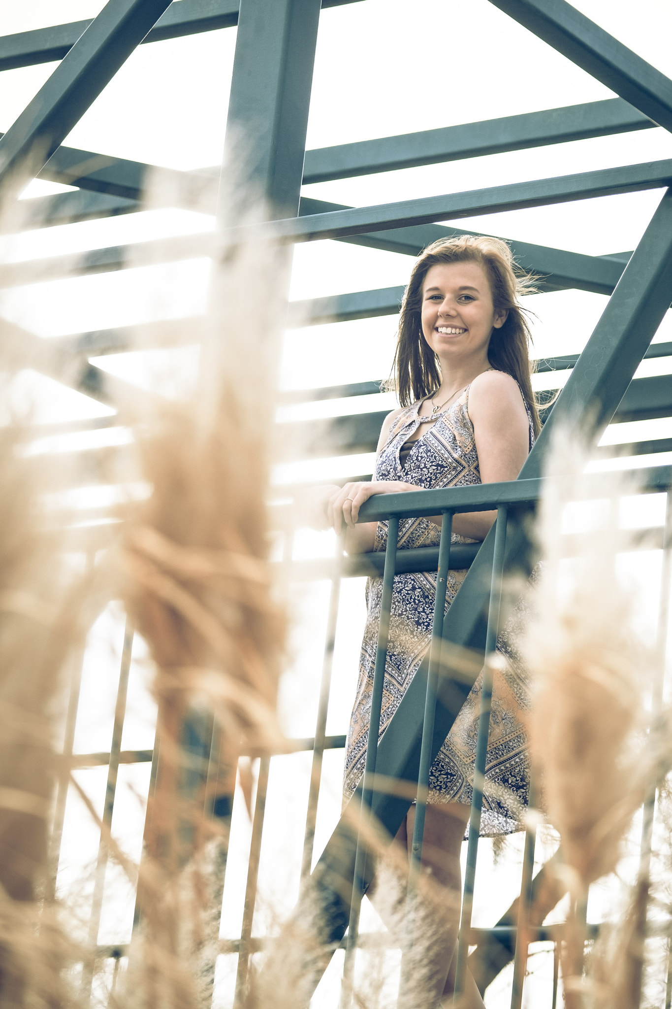 Fujifilm X-T1 sample photo. Maddy on bridge photography