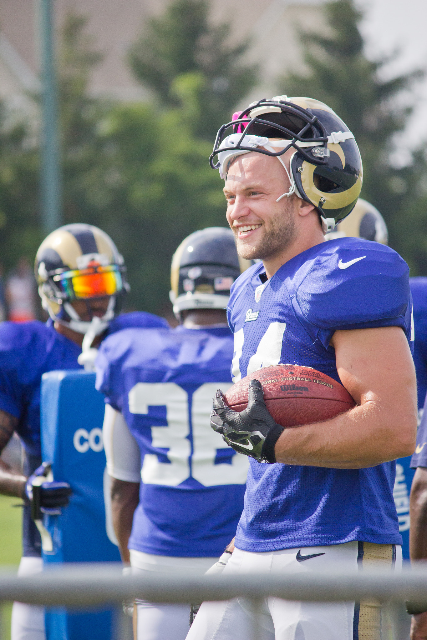 Canon EF-S 55-250mm F4-5.6 IS sample photo. Rams training camp photography