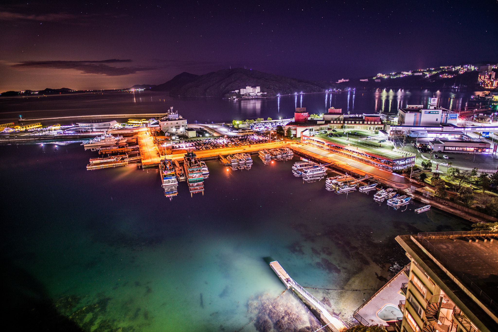 Nikon D800 + Nikon AF-S Nikkor 20mm F1.8G ED sample photo. Bright night of toba port photography