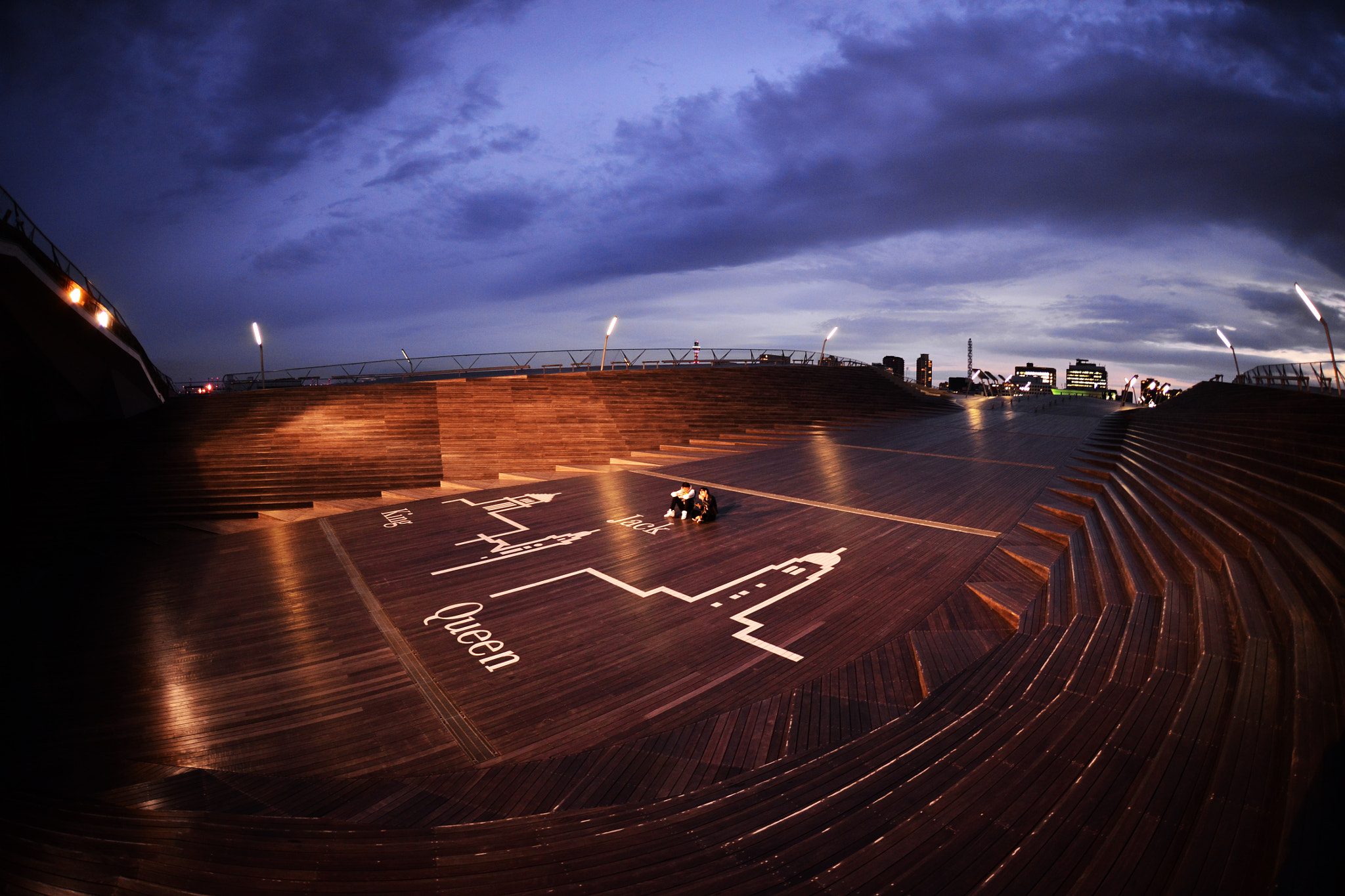 Nikon D610 + Sigma 15mm F2.8 EX DG Diagonal Fisheye sample photo. Yokohama sunset（Ōsanbashi pier） photography