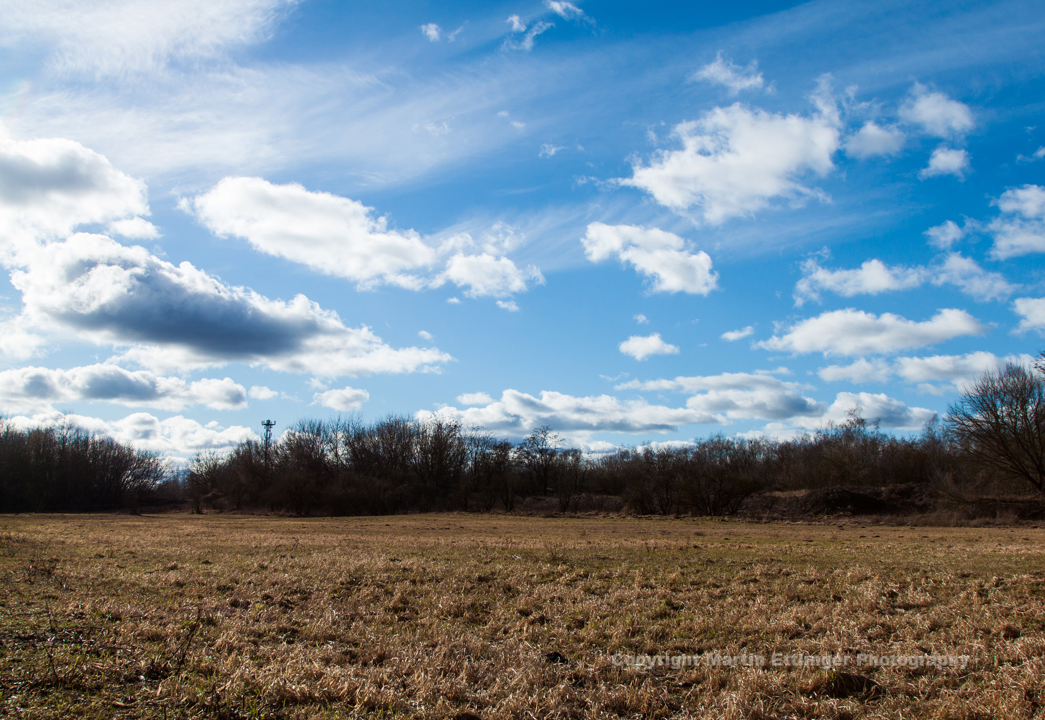 Canon EOS 500D (EOS Rebel T1i / EOS Kiss X3) + Canon EF 24-105mm F4L IS USM sample photo. Cloudy sky at the natural reserve karower teiche in berlin 24022017 photography