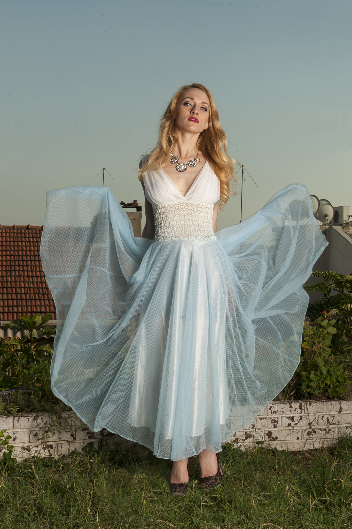 Nikon D3 sample photo. Blue nightgown photography