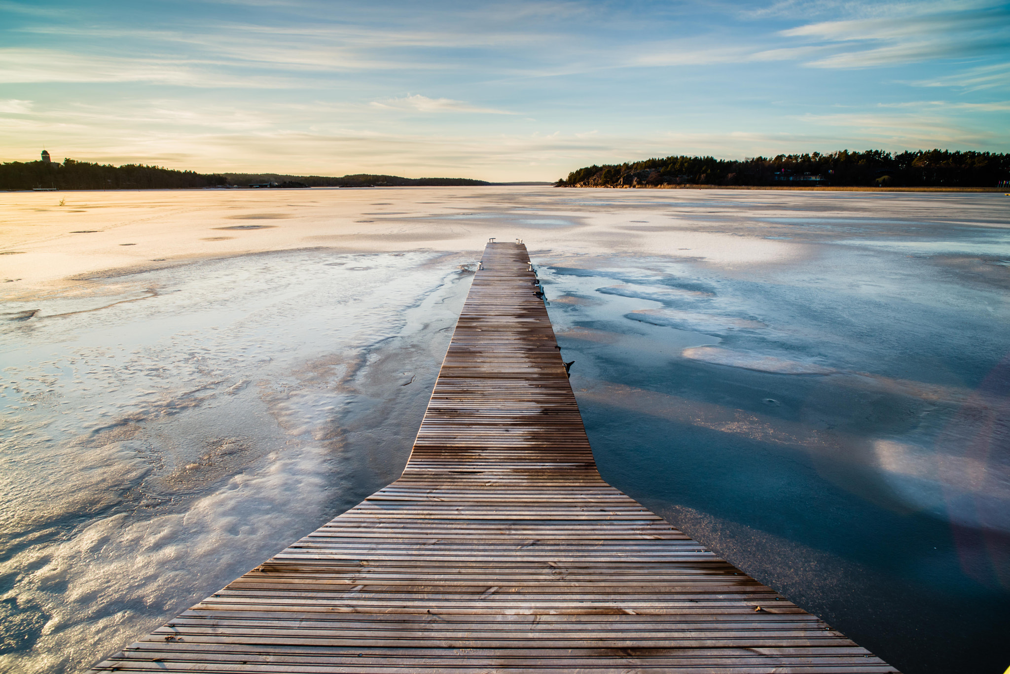 Pentax K-1 + A Series Lens sample photo. Frozen jetty photography