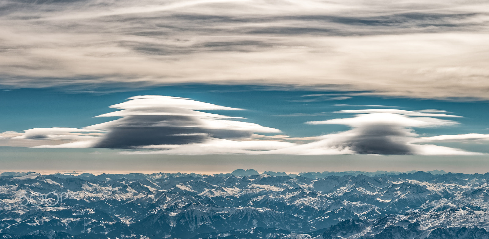 Nikon D4S sample photo. Lenticular clouds over the alps photography