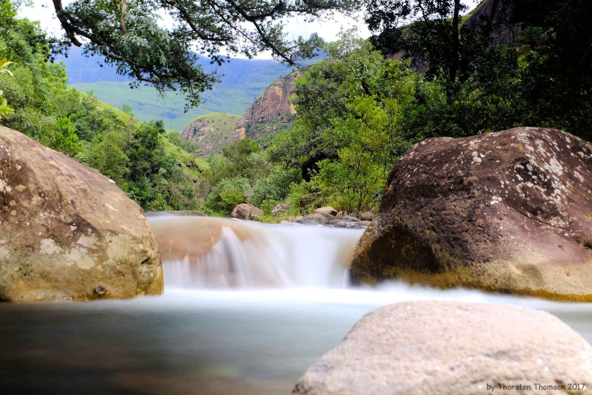 Fujifilm XC 16-50mm F3.5-5.6 OIS sample photo. Waterfall at drakensberg mountains photography
