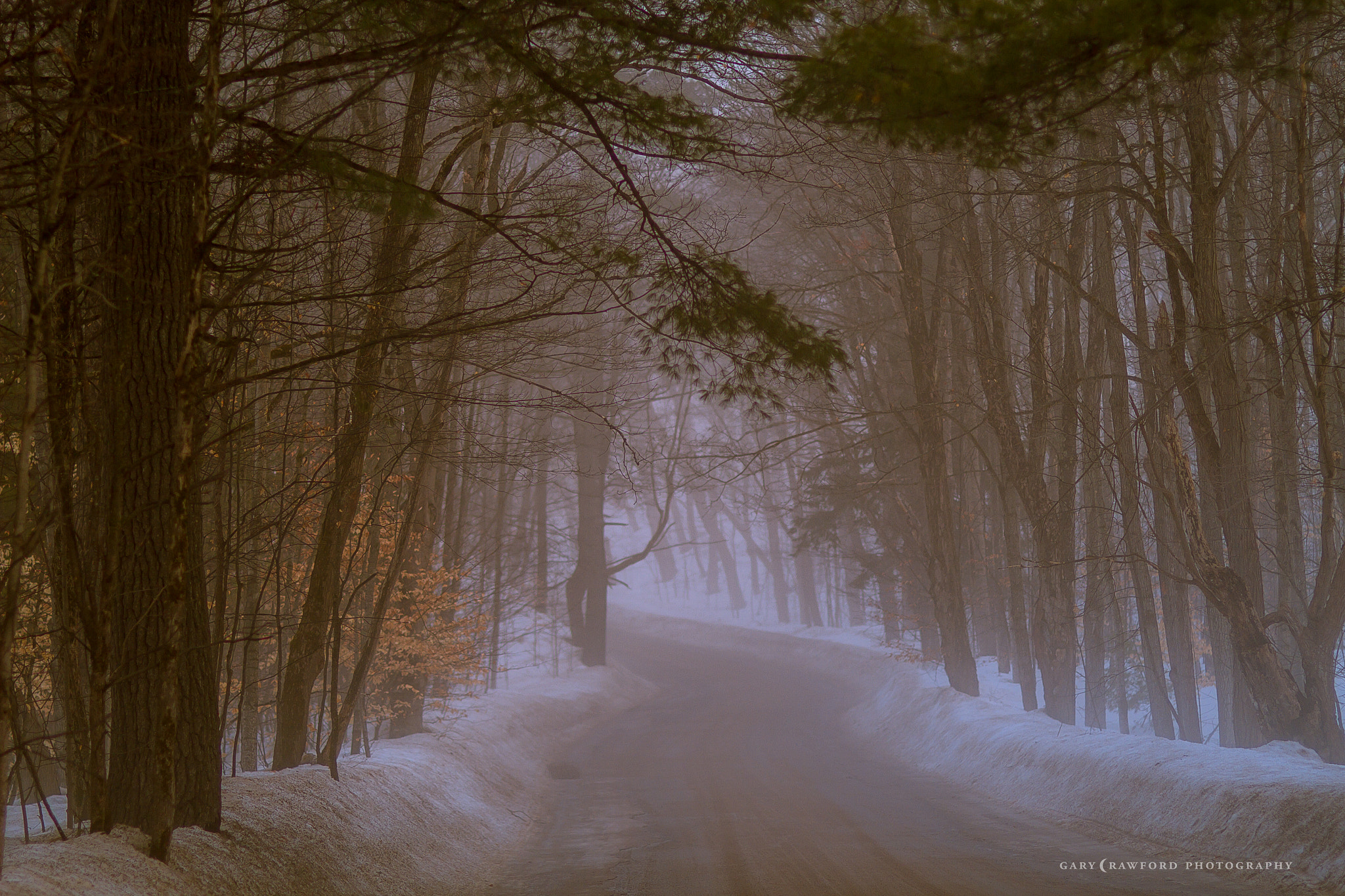 Canon EOS 7D sample photo. Country roads and fog photography