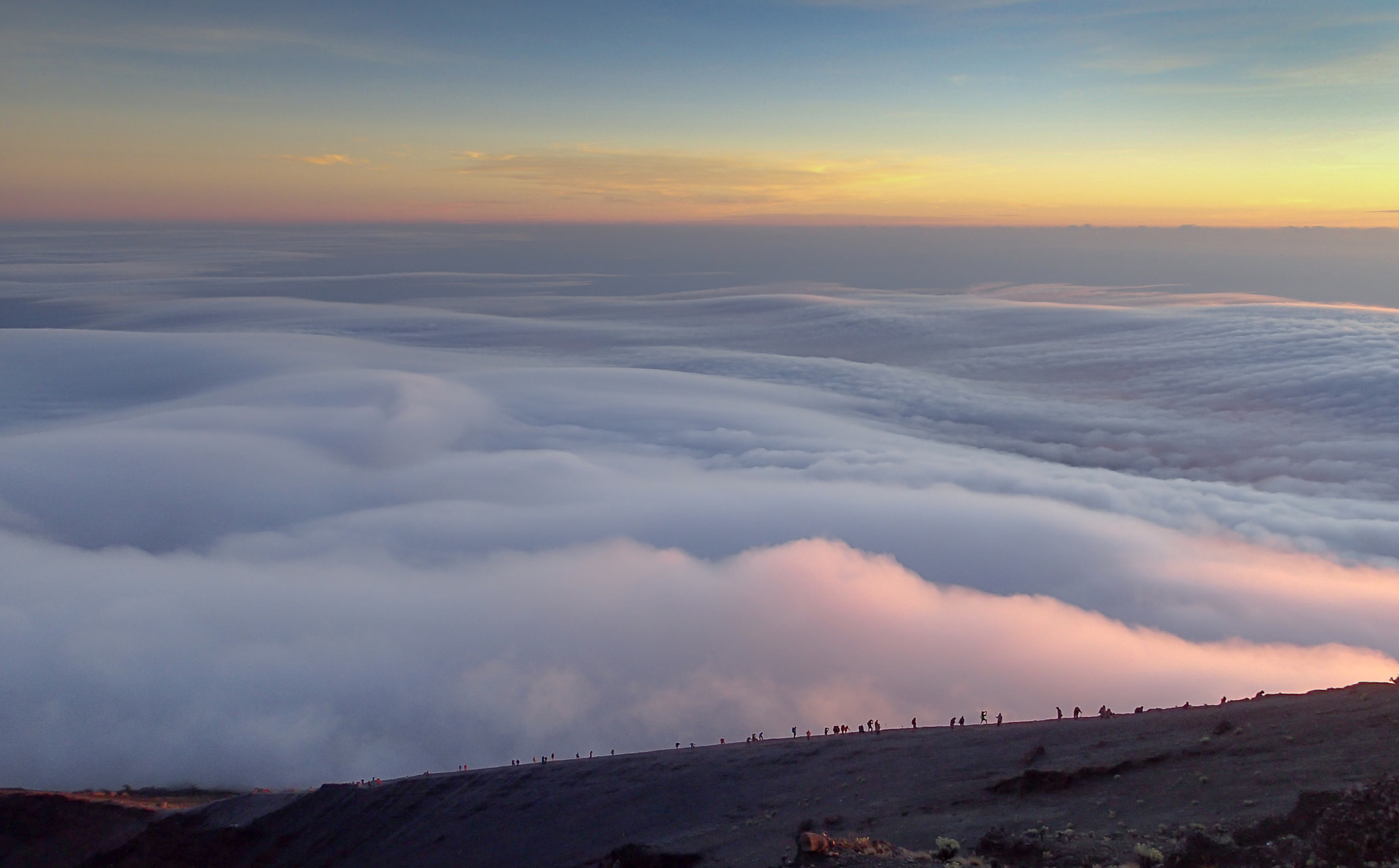 Olympus TG-2 sample photo. Cloud wave rinjani photography