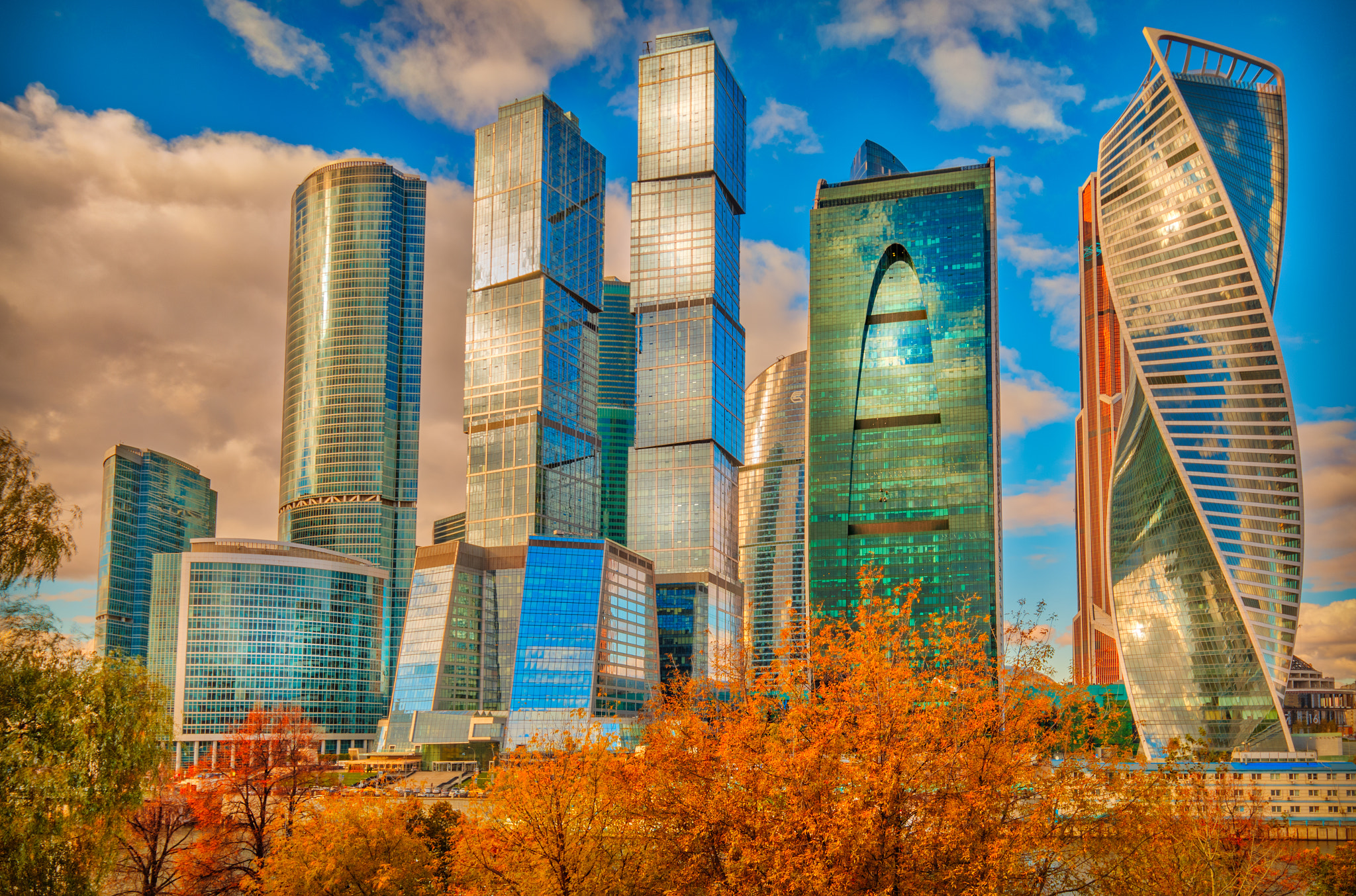 Canon EF 16-35mm F4L IS USM sample photo. Moscow-city photography