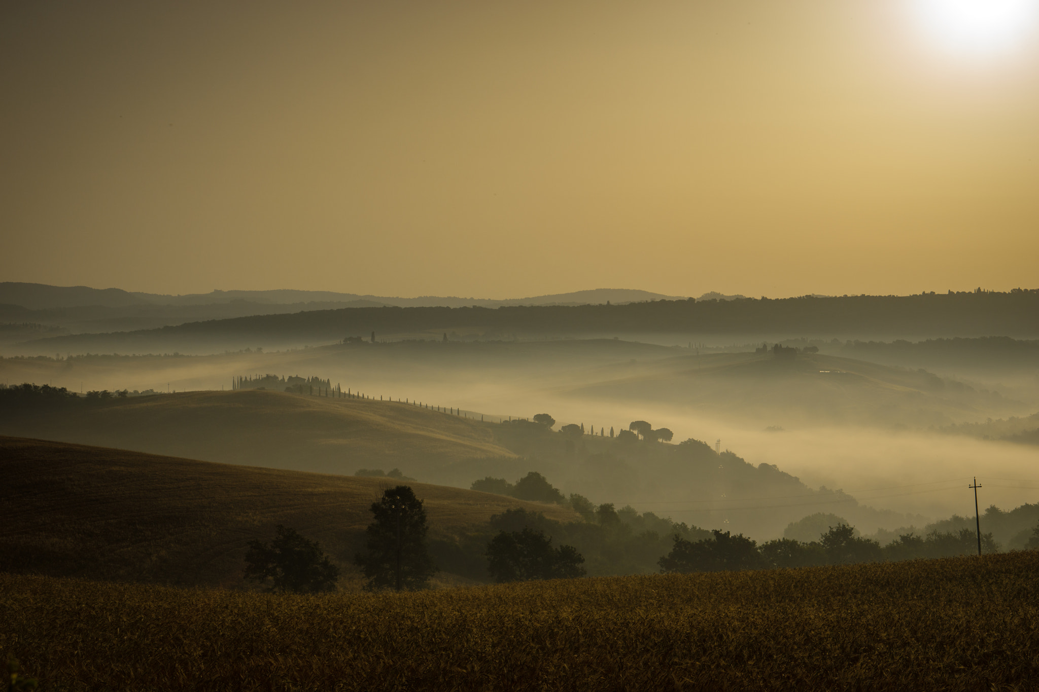 Sony Alpha NEX-7 sample photo. Foggy valleys of orcia photography