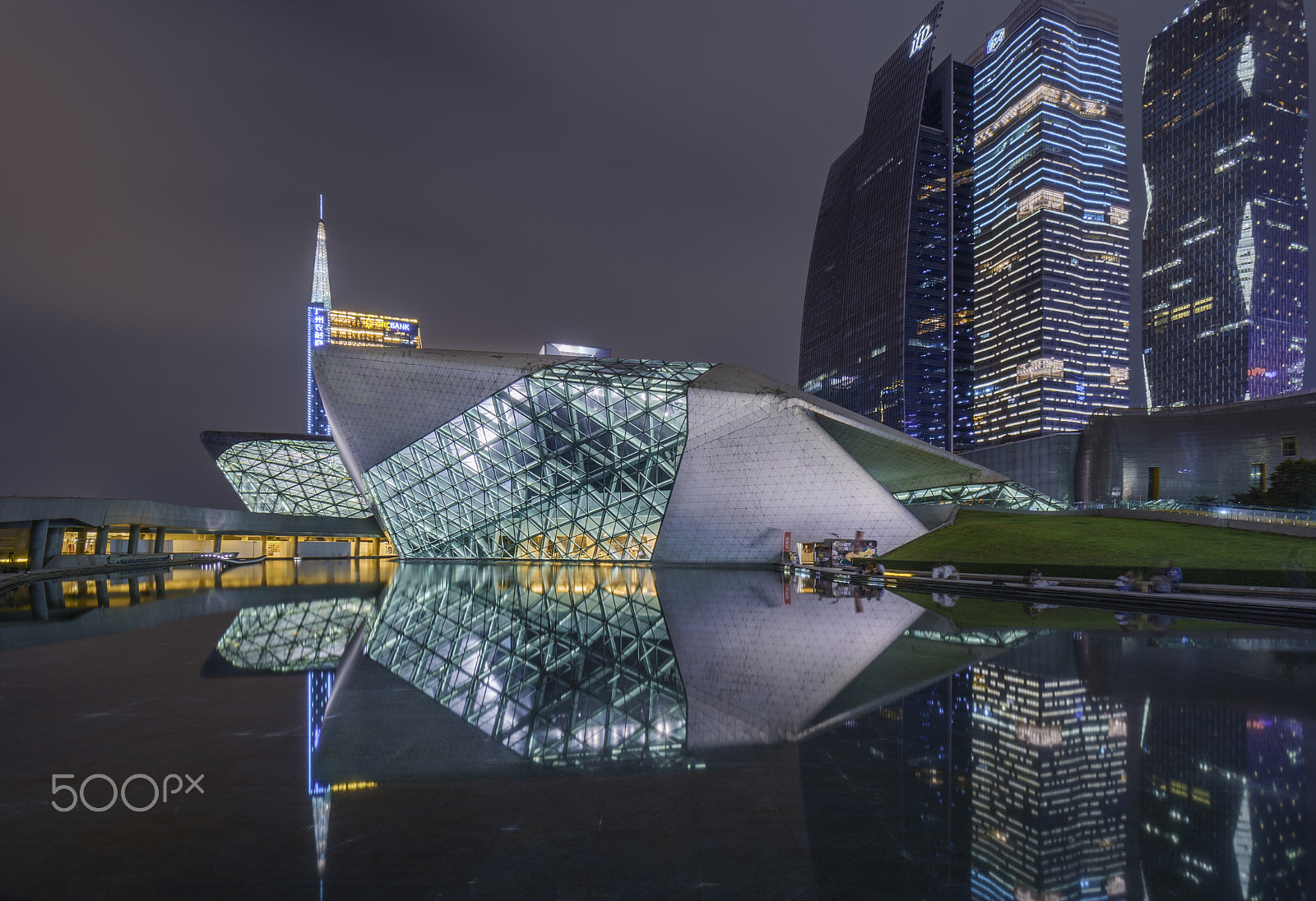 Sony a6000 sample photo. Guangzhou opera house at night photography