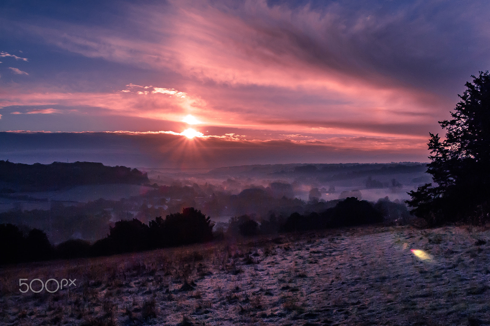 Olympus M.Zuiko Digital 14-42mm F3.5-5.6 II sample photo. Frosty pink sunrise photography