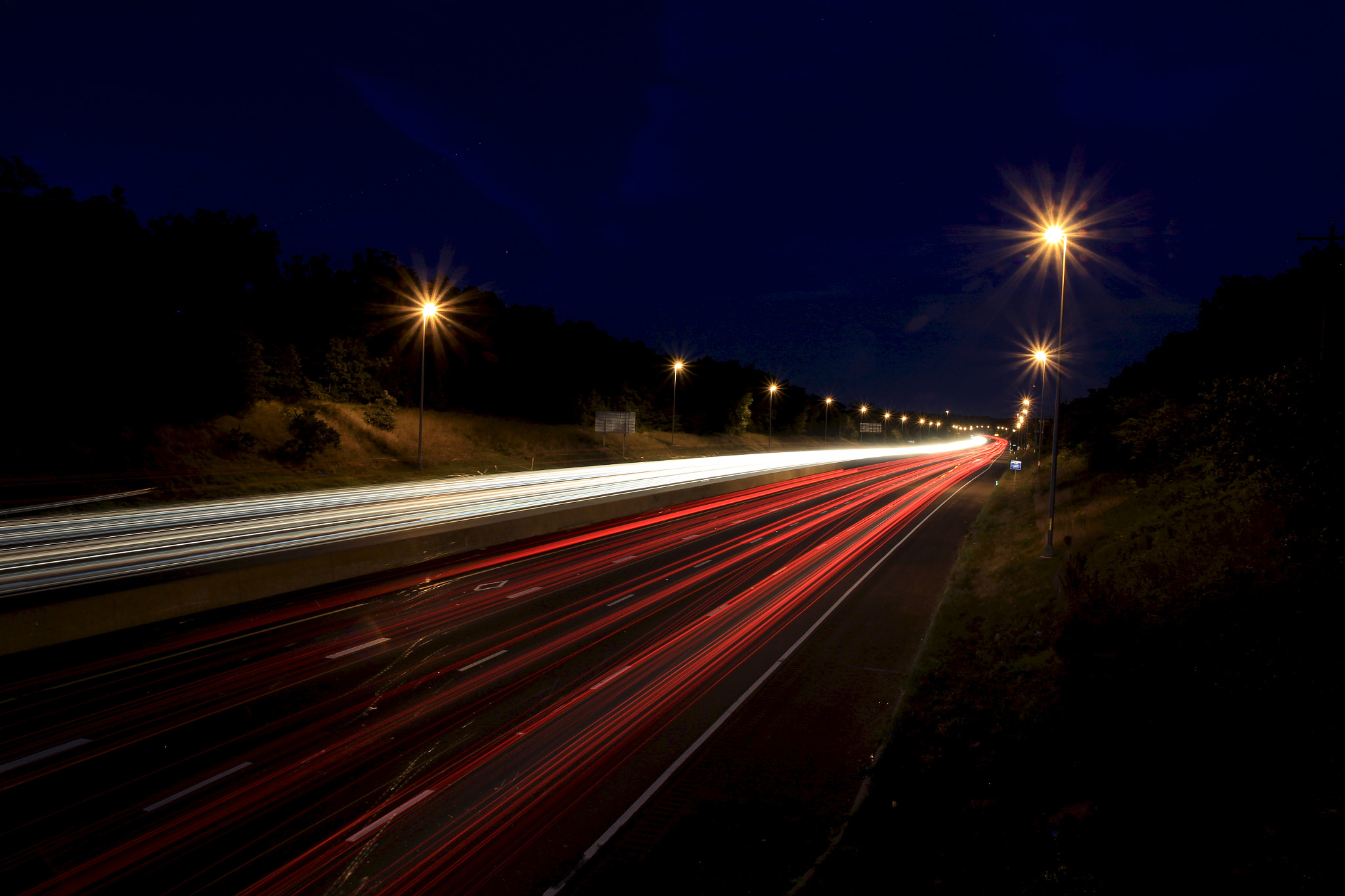 Sigma 17-50mm f/2.8 OS HSM sample photo. Light trail at manassas, va photography