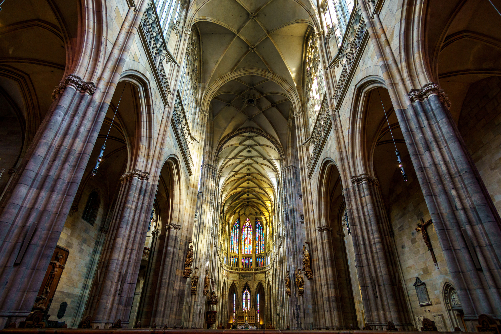 Samyang 12mm F2.0 NCS CS sample photo. Interiors of st. vitus cathedral photography