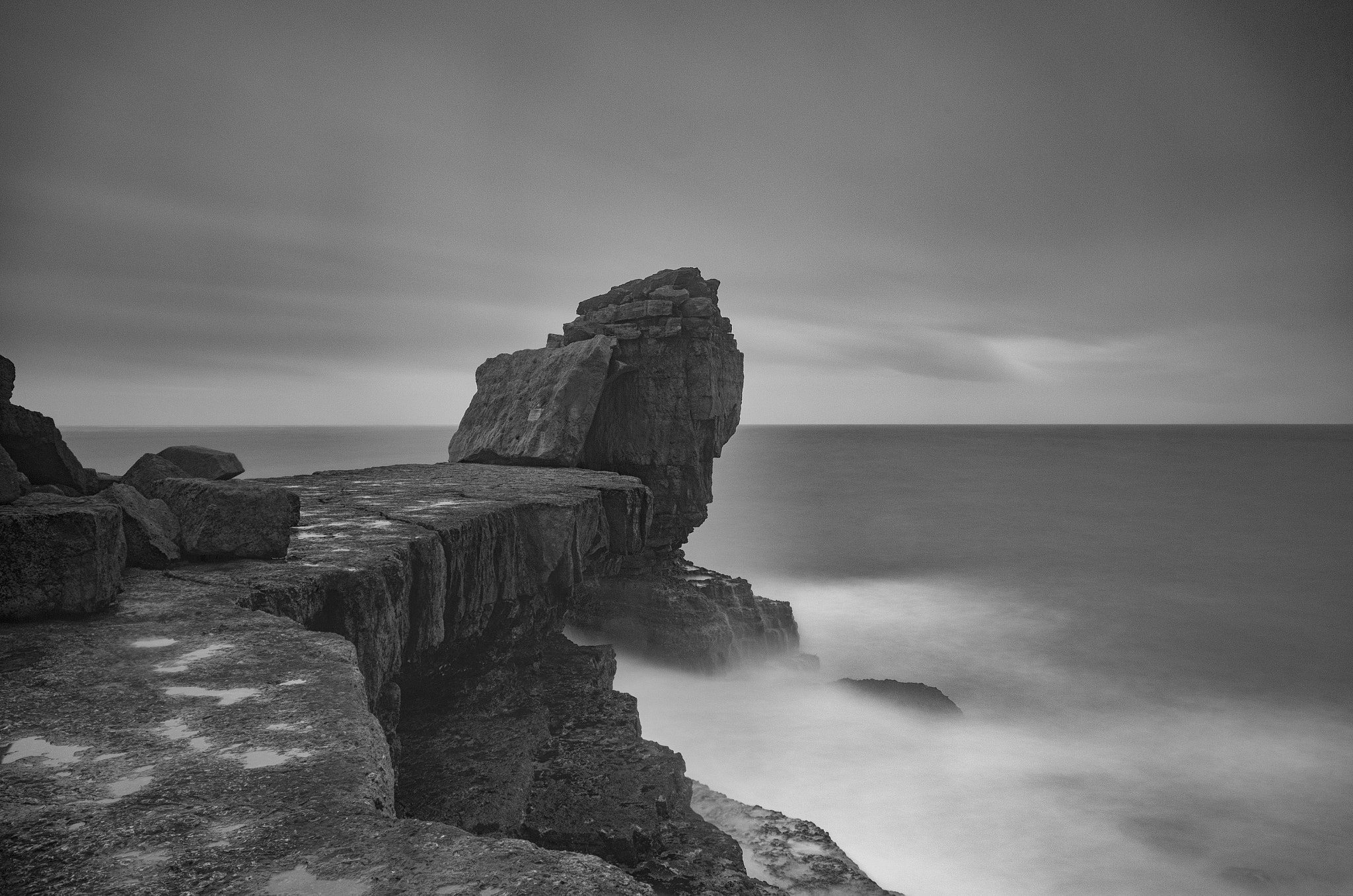 Pentax K-50 sample photo. Pulpit rock mono  photography