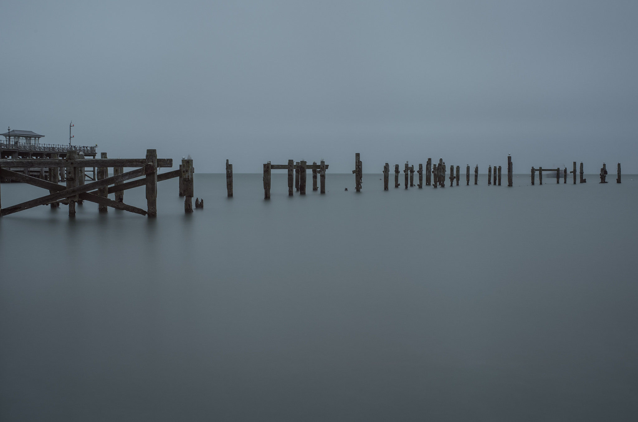 Pentax K-50 sample photo. Old swanage pier photography