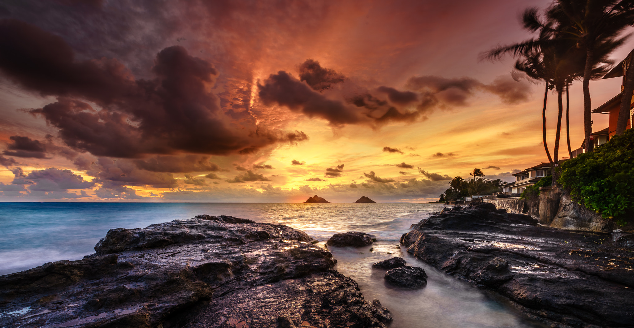 Sony a7R II + Canon EF 16-35mm F2.8L II USM sample photo. Sunrise at lanikai photography