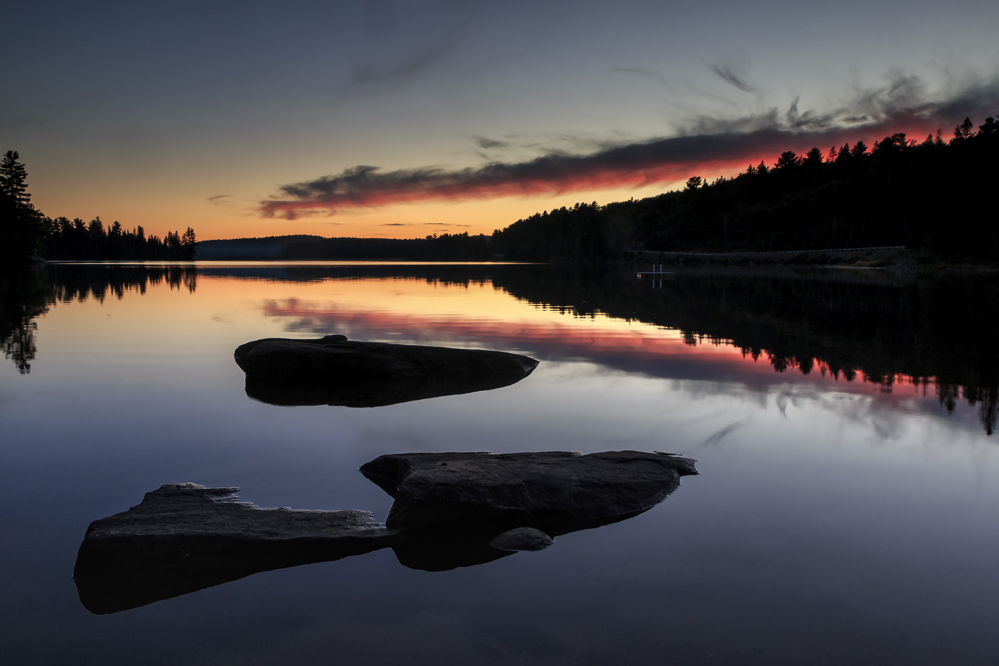 Canon EOS 70D + Tamron AF 18-270mm F3.5-6.3 Di II VC LD Aspherical (IF) MACRO sample photo. Sunset at the algonquin park photography