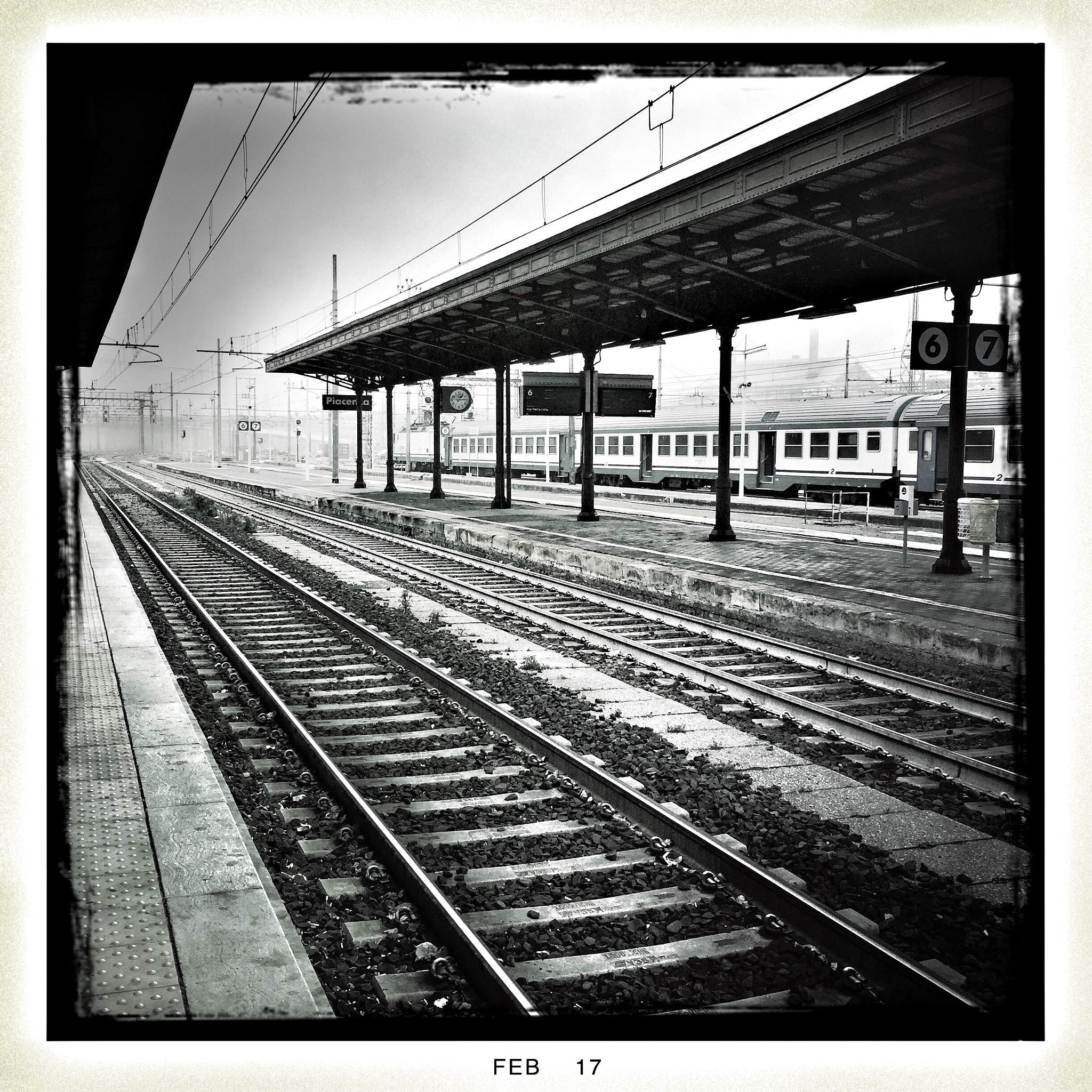 Hipstamatic 332 sample photo. Piacenza railway photography