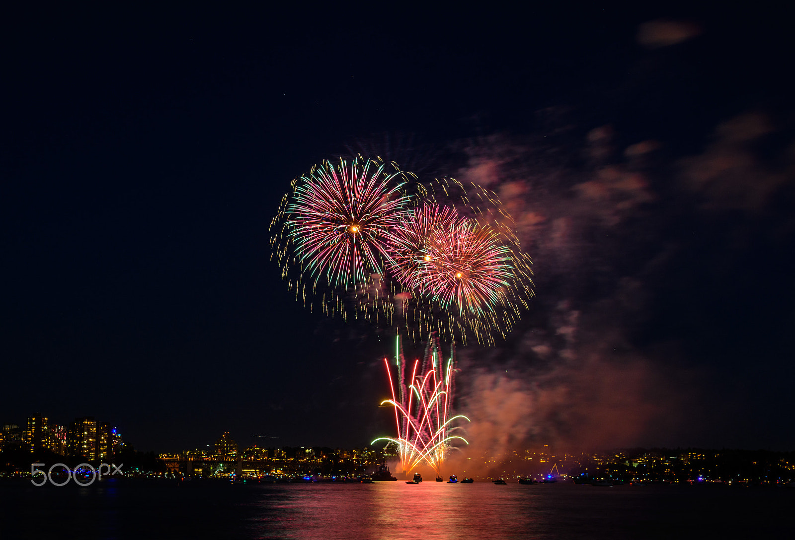 Nikon AF-S Nikkor 24-120mm F4G ED VR sample photo. Beautiful fireworks. colorful fireworks. photography