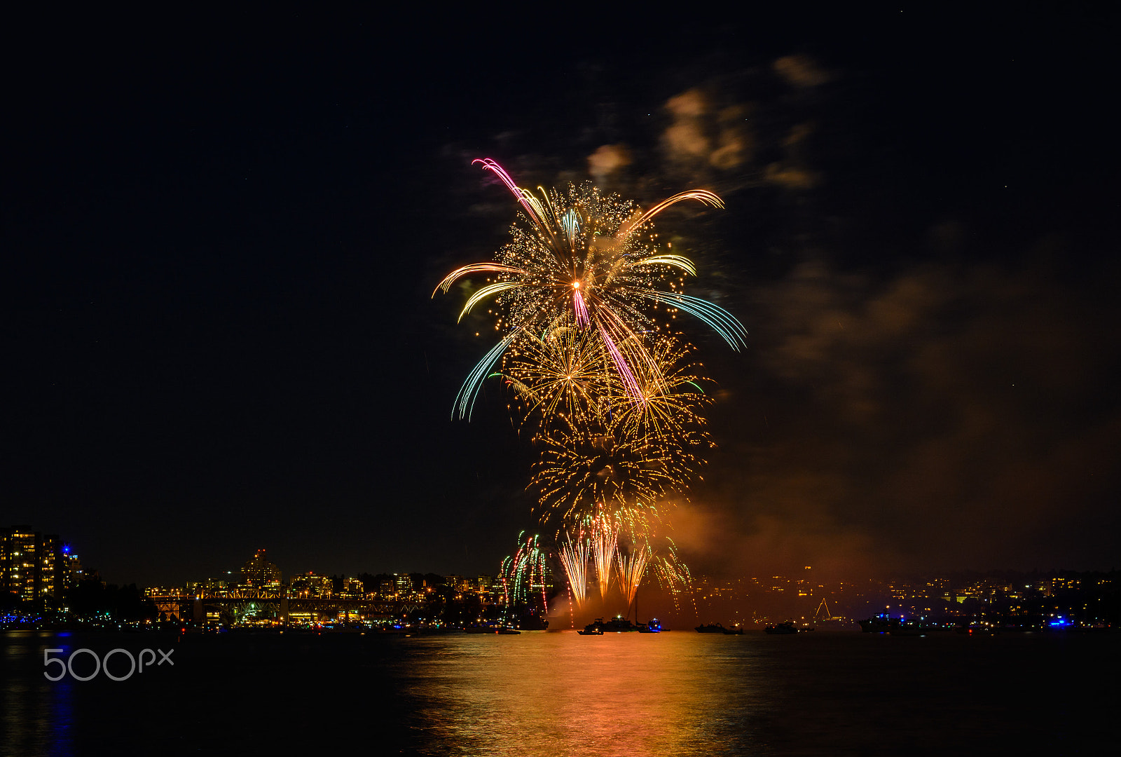 Nikon AF-S Nikkor 24-120mm F4G ED VR sample photo. Beautiful fireworks. colorful fireworks. photography