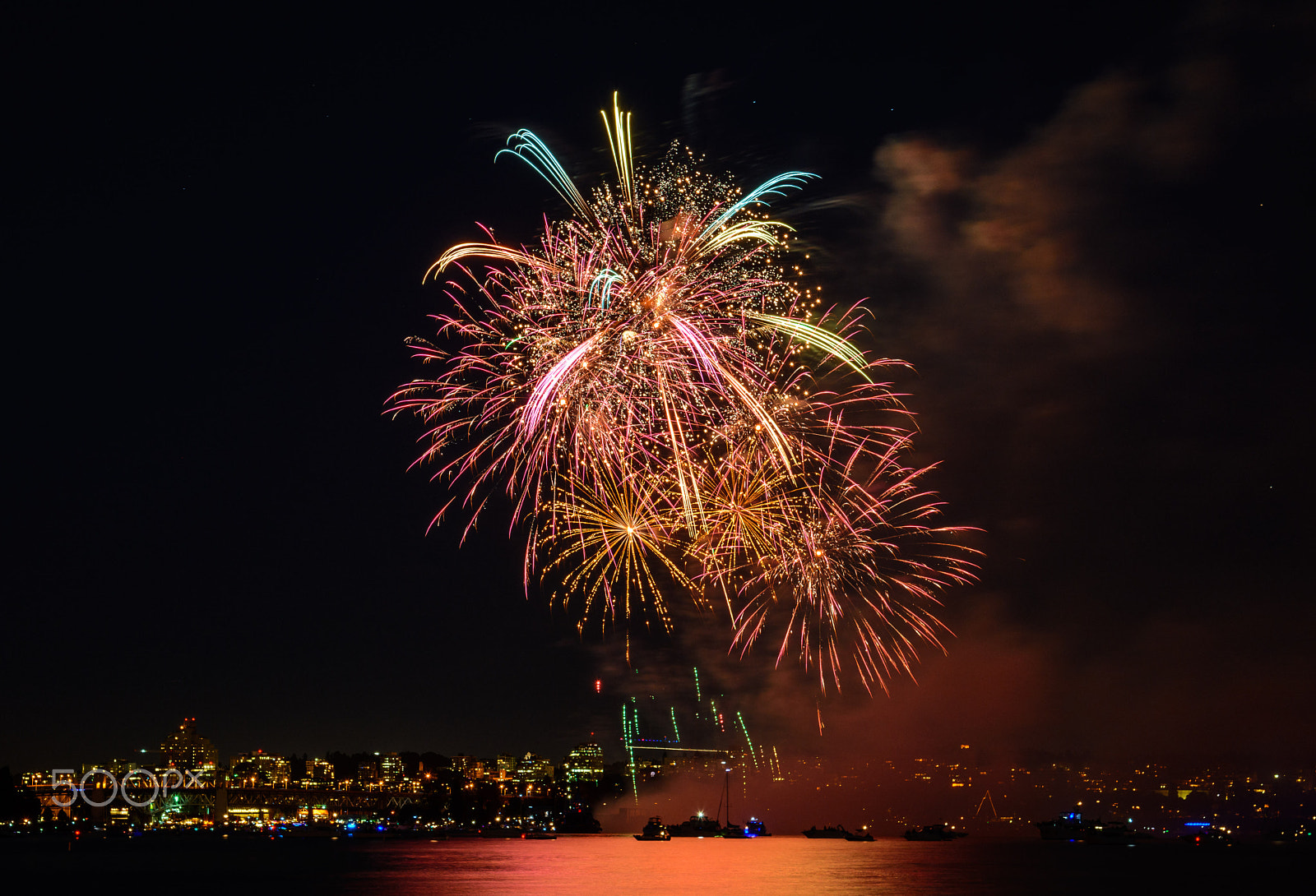 Nikon AF-S Nikkor 24-120mm F4G ED VR sample photo. Beautiful fireworks. colorful fireworks. photography