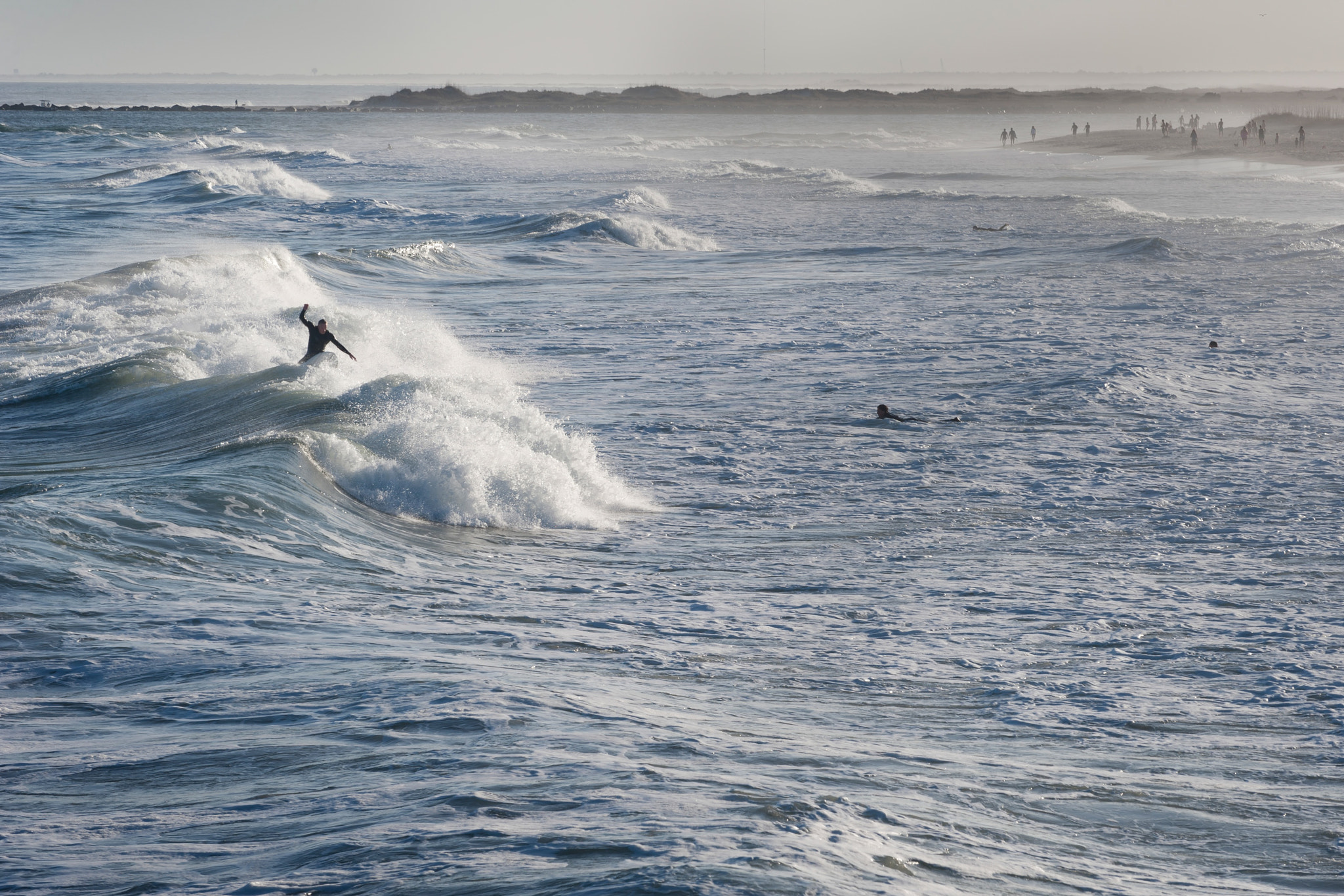 Nikon D3 sample photo. Wrightsville beach swell photography