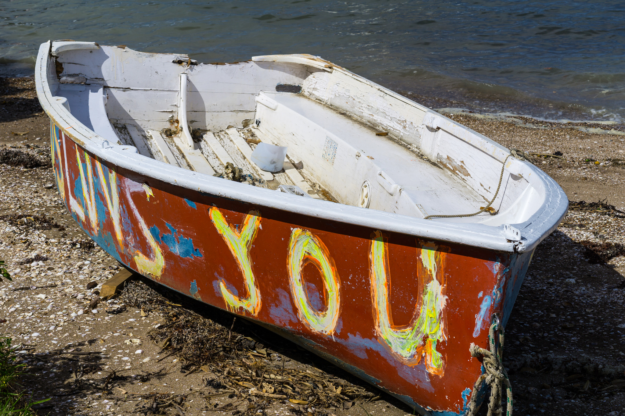 Sony a6000 sample photo. Canoe by the beach photography