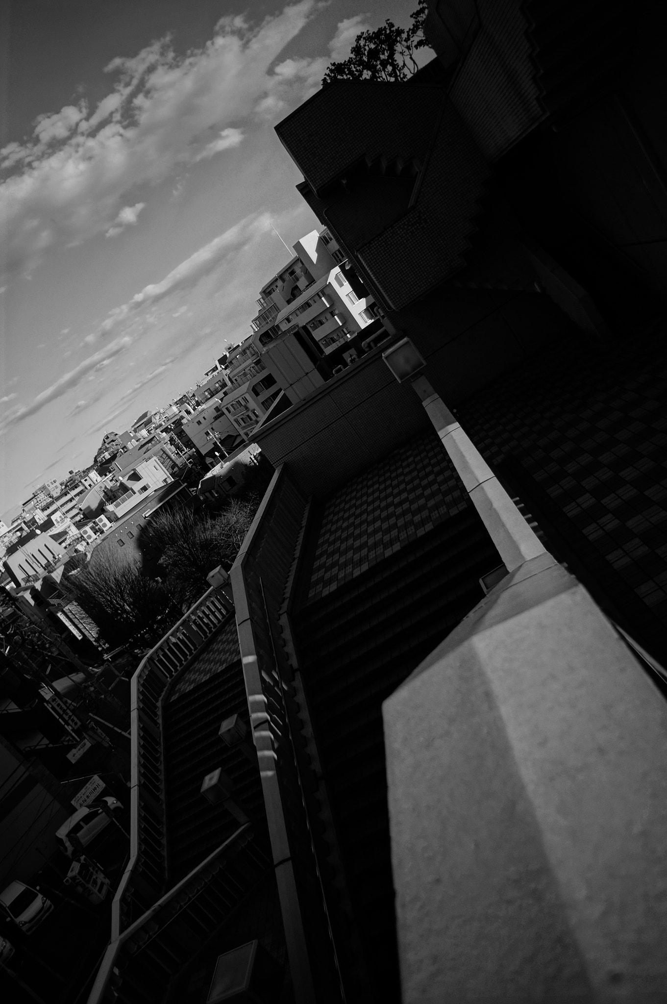 Sony Alpha NEX-5T sample photo. Sky and stairs photography