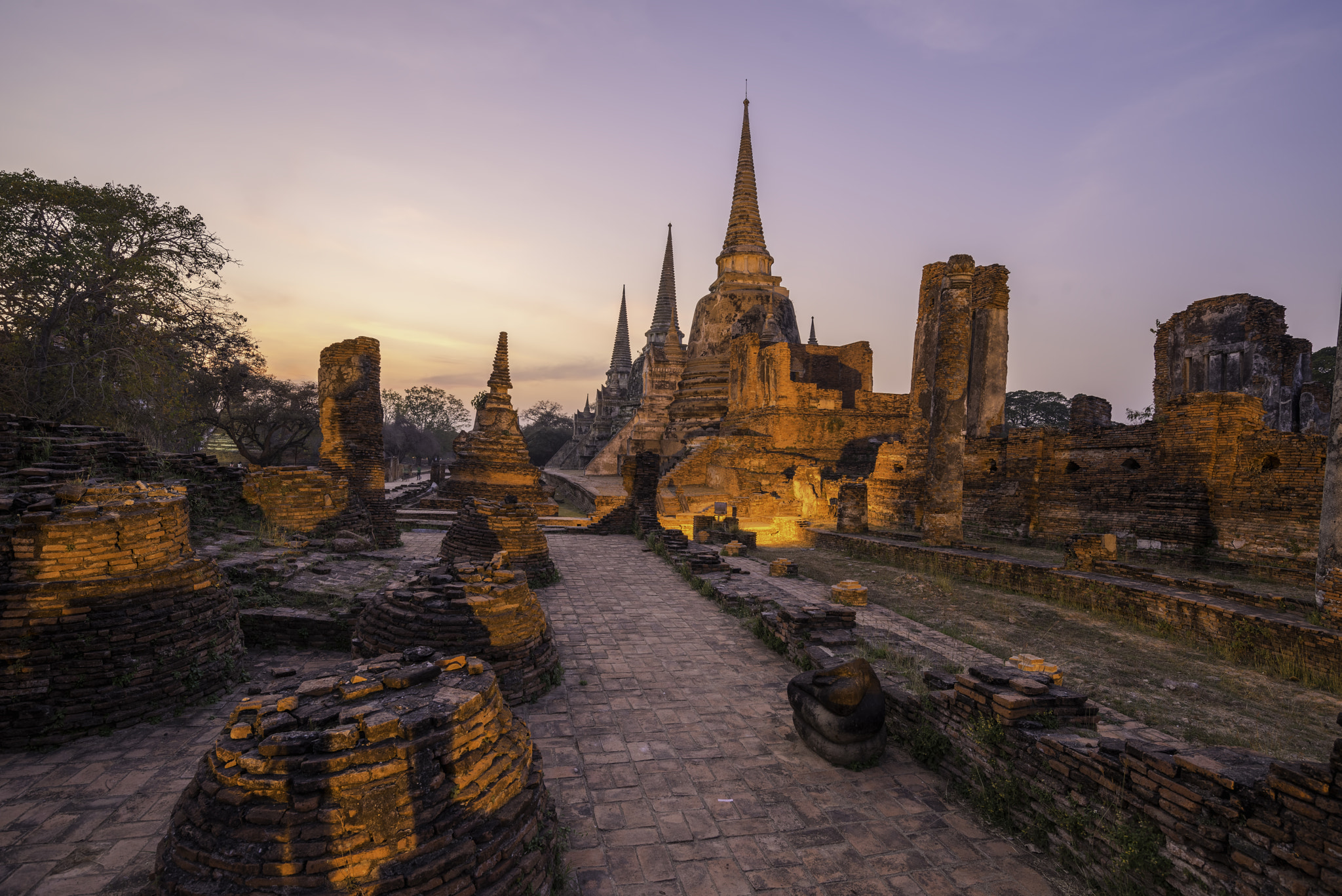 Nikon AF-S Nikkor 18-35mm F3.5-4.5G ED sample photo. Pagoda at wat phra sri sanphet temple is world heritage, ayuttha photography