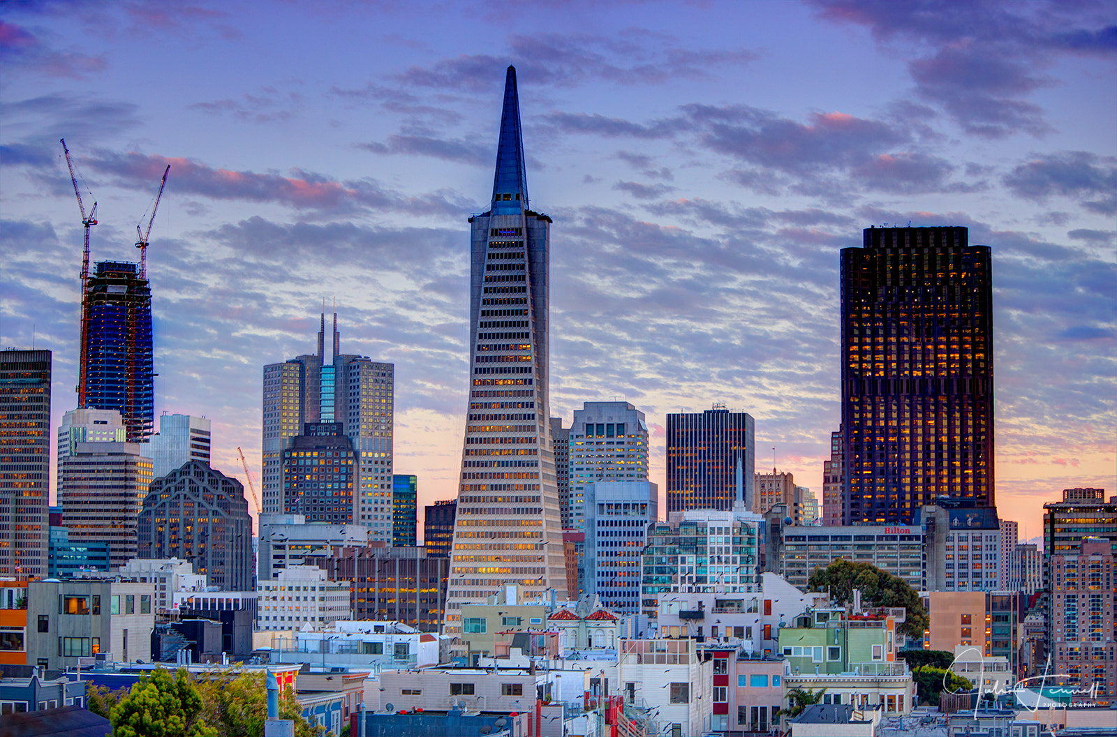 Canon EF 70-200mm F2.8L IS USM sample photo. Transamerica pyramid at coit tower photography